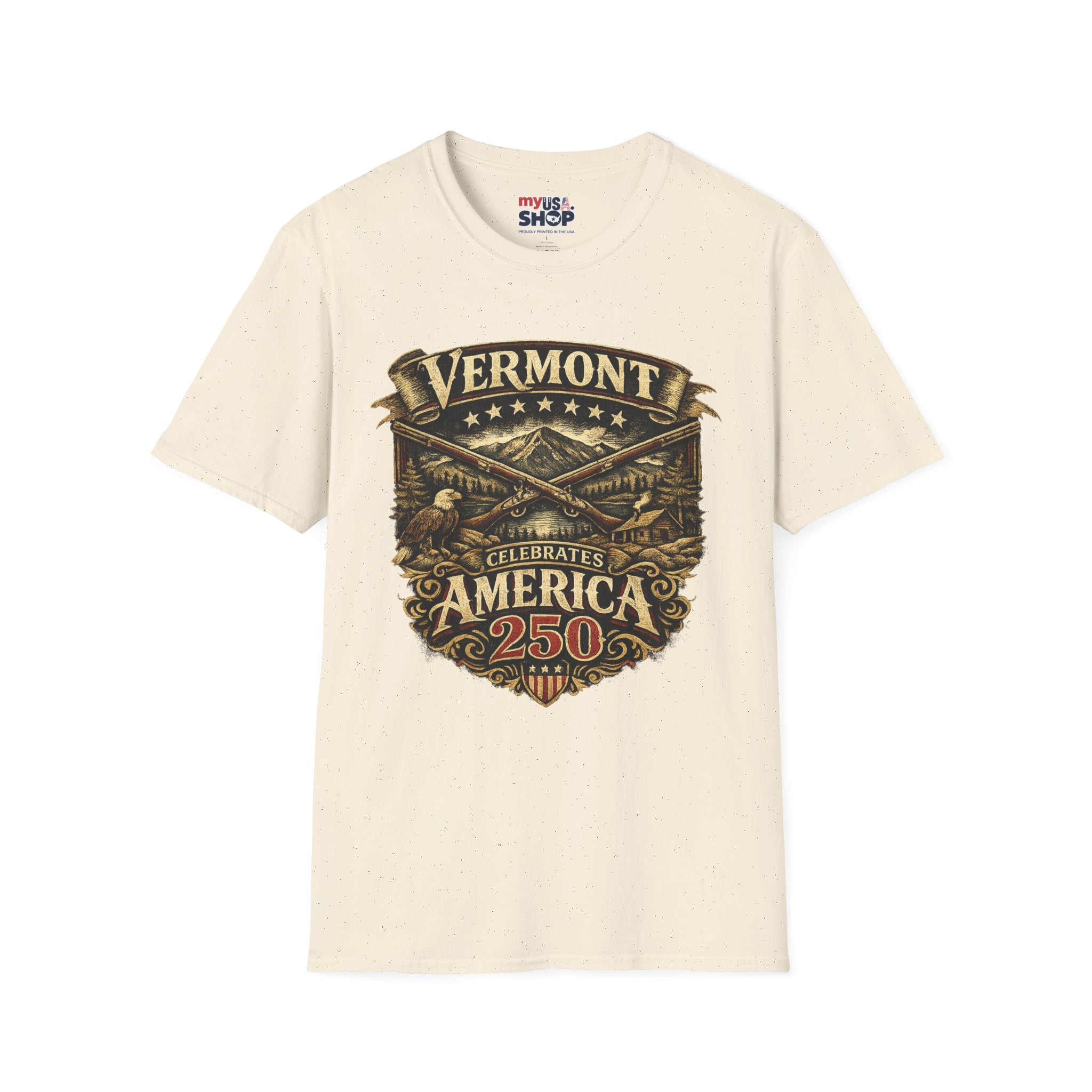 America 250 – Vermont Freedom Heritage Vintage Tee Design
