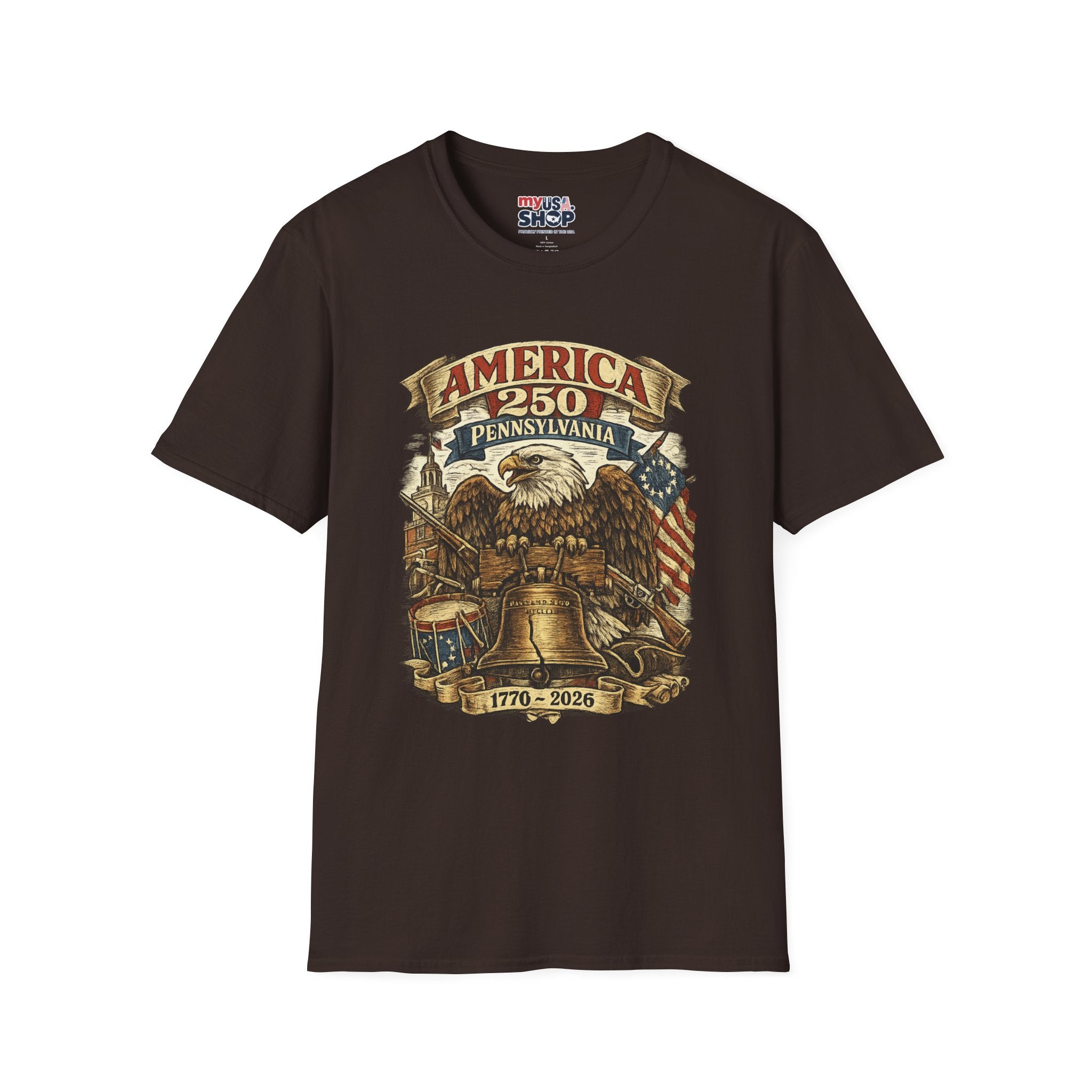 Pennsylvania America 250 Shirt — Colonial Eagle Heritage Graphic Tee