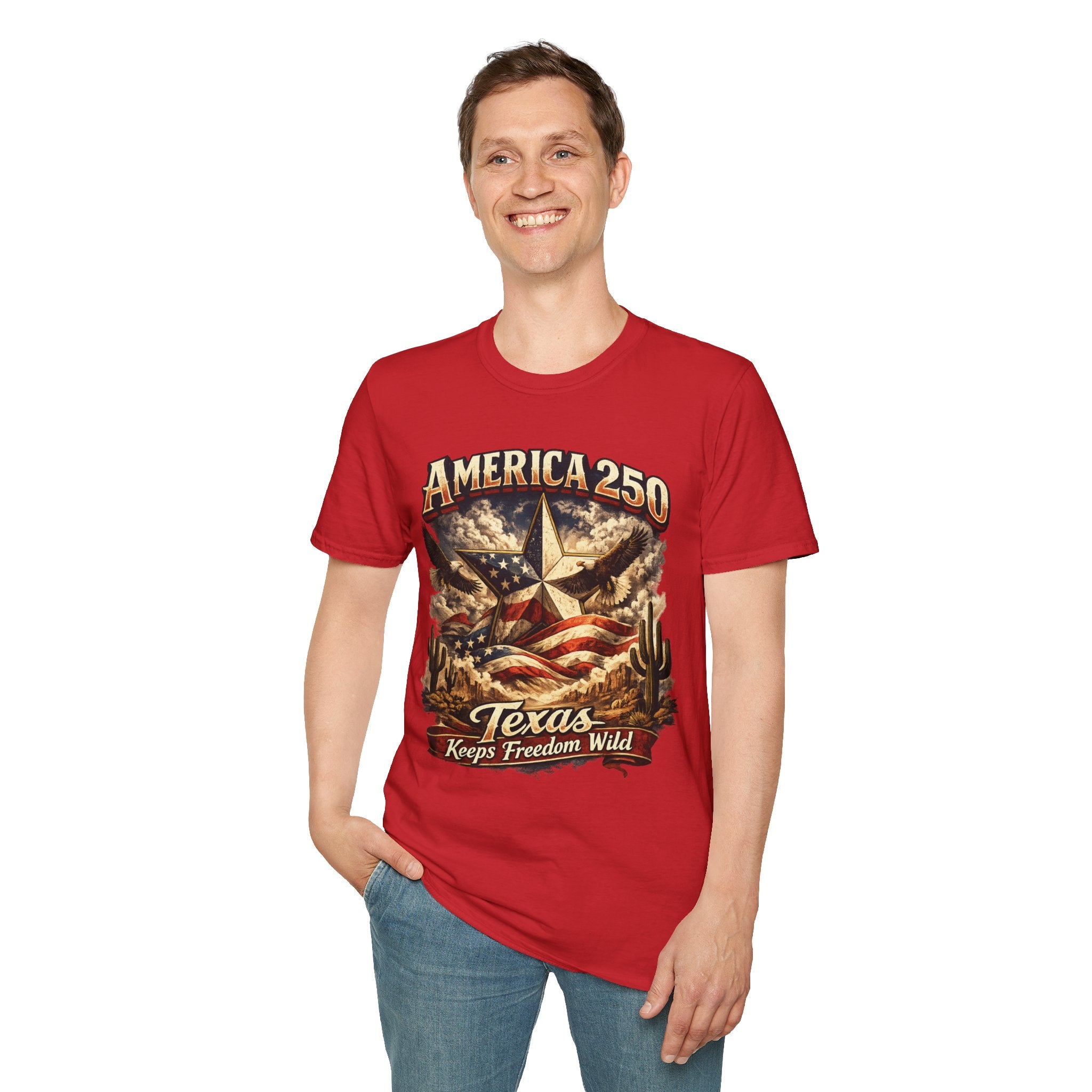 America 250 Texas Shirt — Texas Keeps Freedom Wild Patriotic Tee