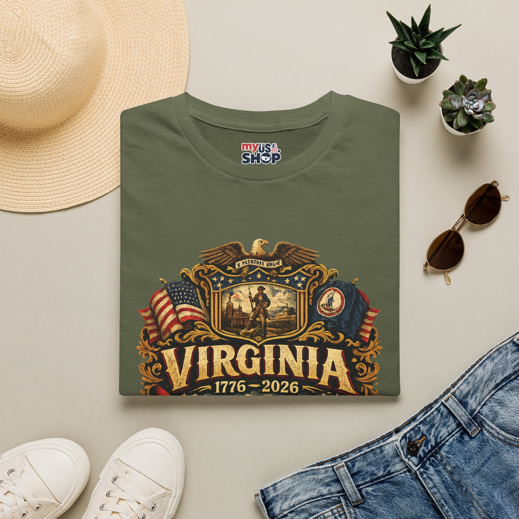 America 250 Co Virginia 250th Anniversary T-Shirt - Commemorative State Pride Tee