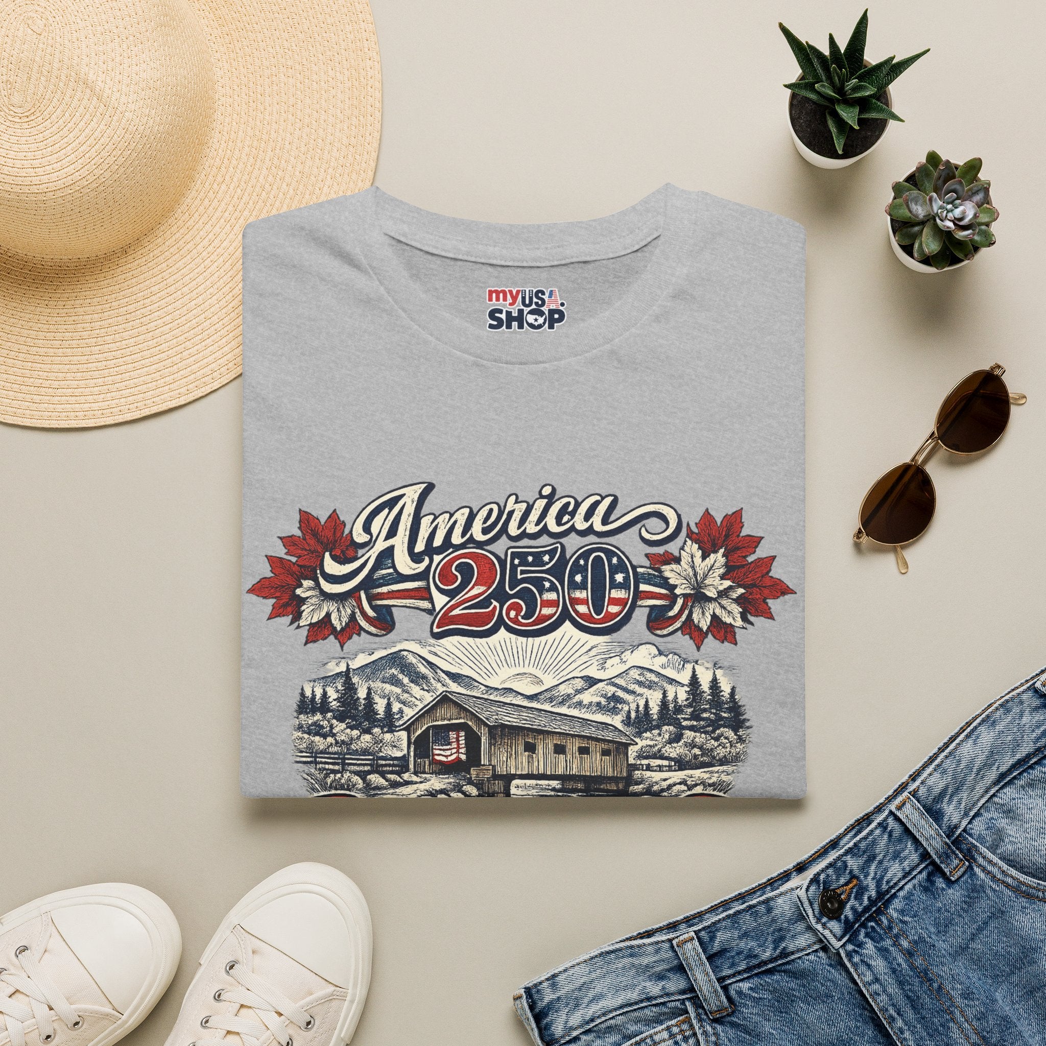 America 250 – Vermont 250 Years of American Spirit Vintage Tee Design