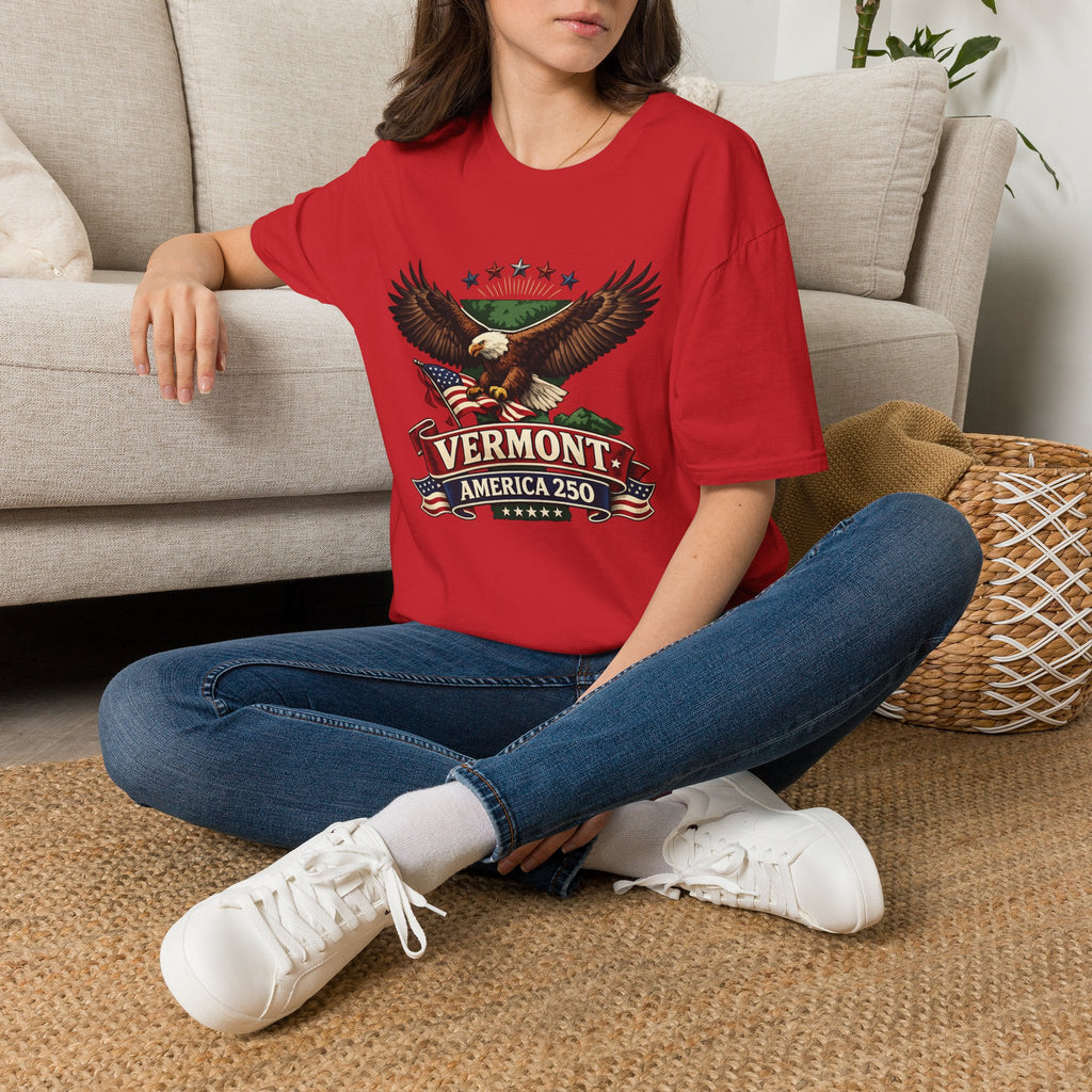 America 250 – Vermont Eagle Heritage Vintage Tee Design