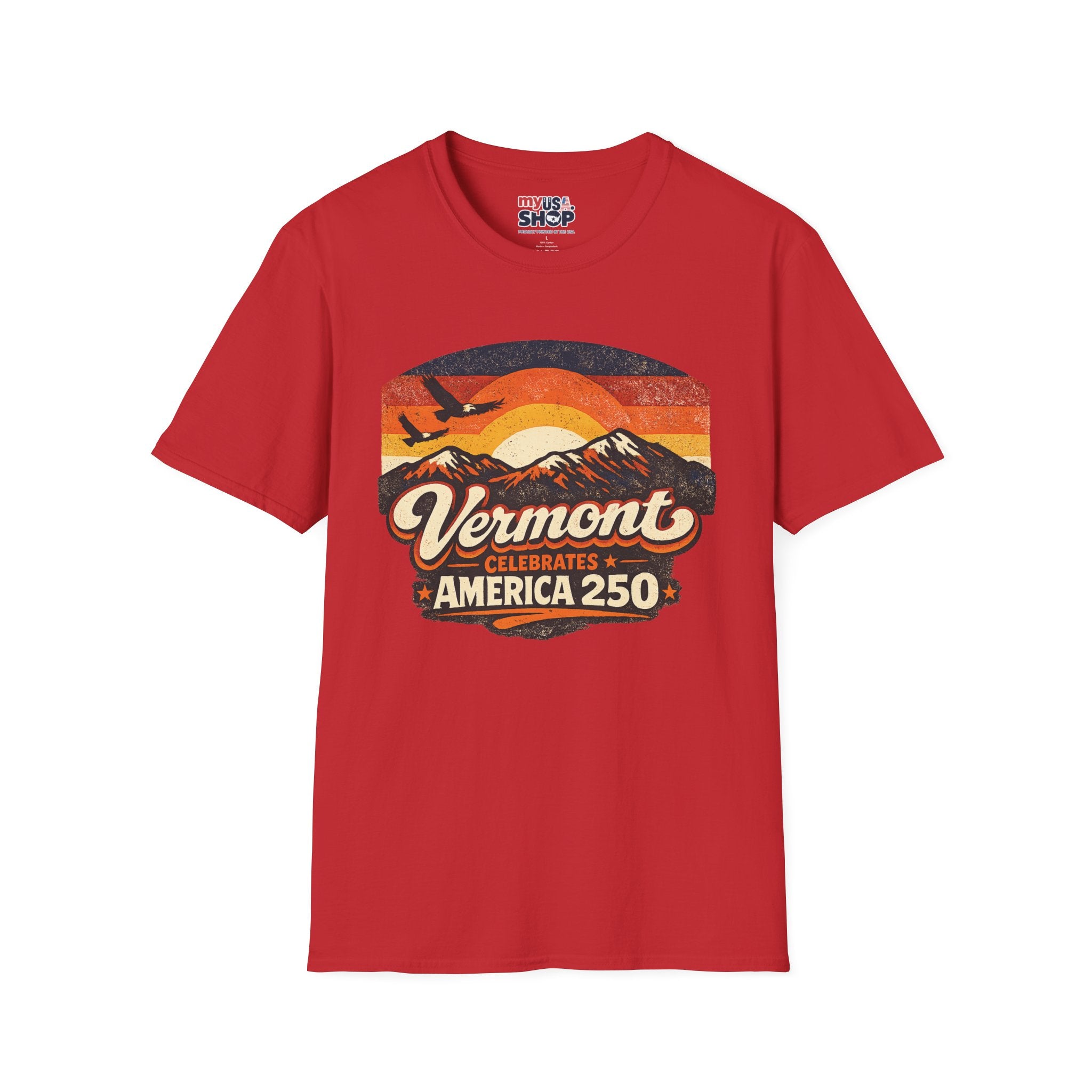 America 250 – Vermont Eagle Mountain Sunset Vintage Tee Design
