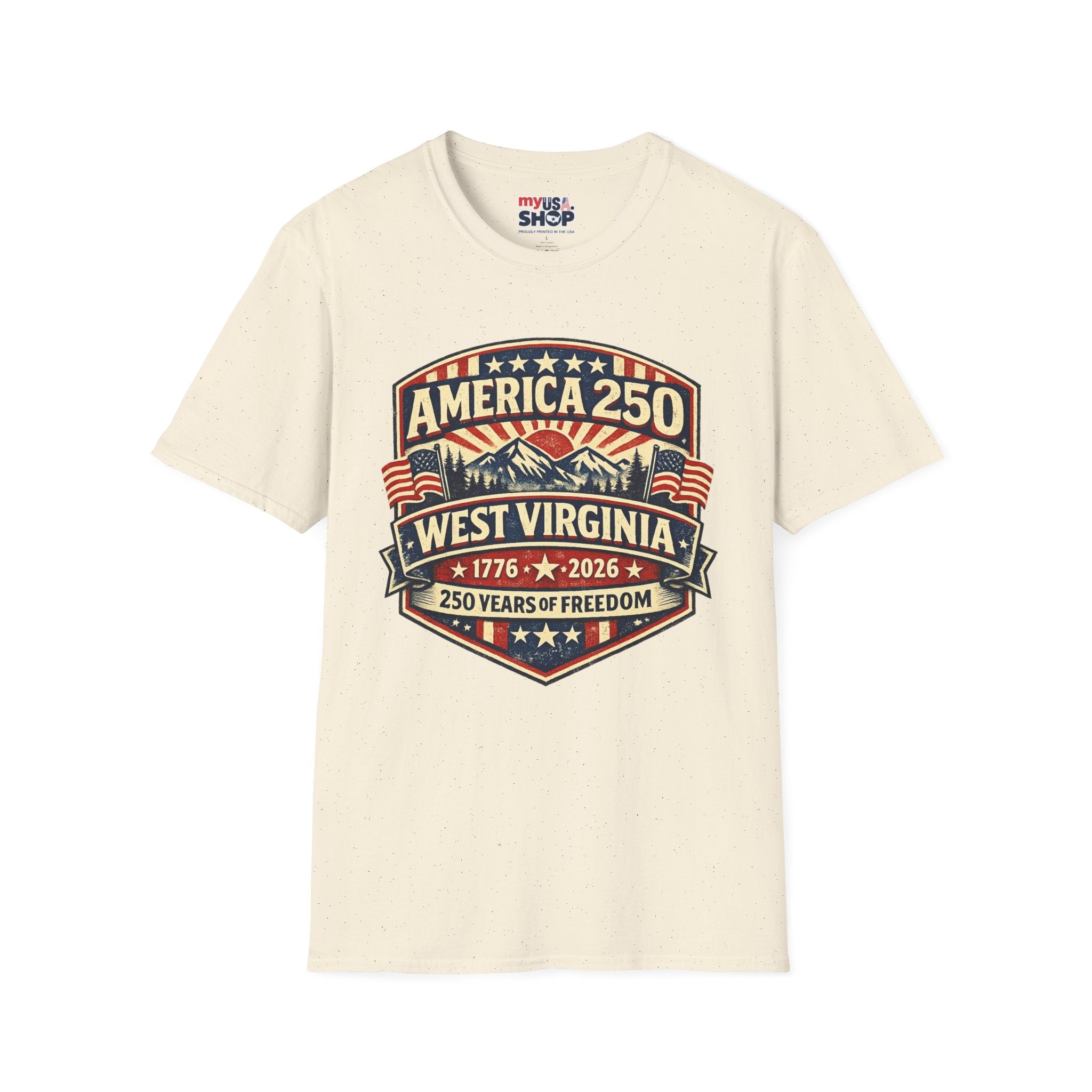 America 250 West Virginia T-Shirt — 250 Years of Freedom 1776–2026 Celebration Tee