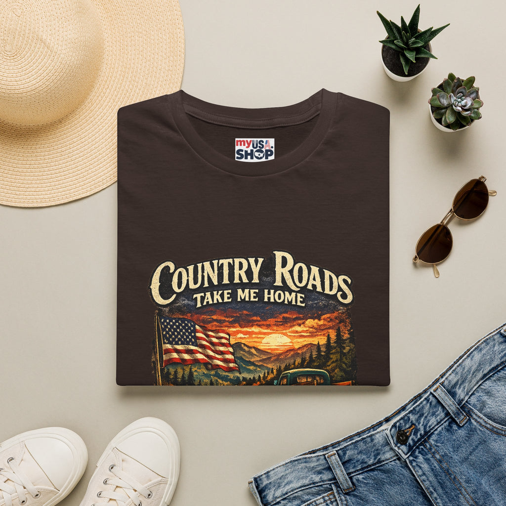 America 250 T-Shirt — "Take Me Home" West Virginia Scenic Graphic Tee