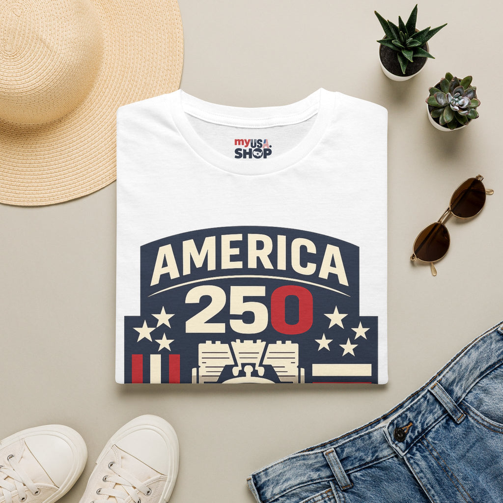 Pennsylvania America 250 Shirt — Modern Minimal Patriotic Badge Tee