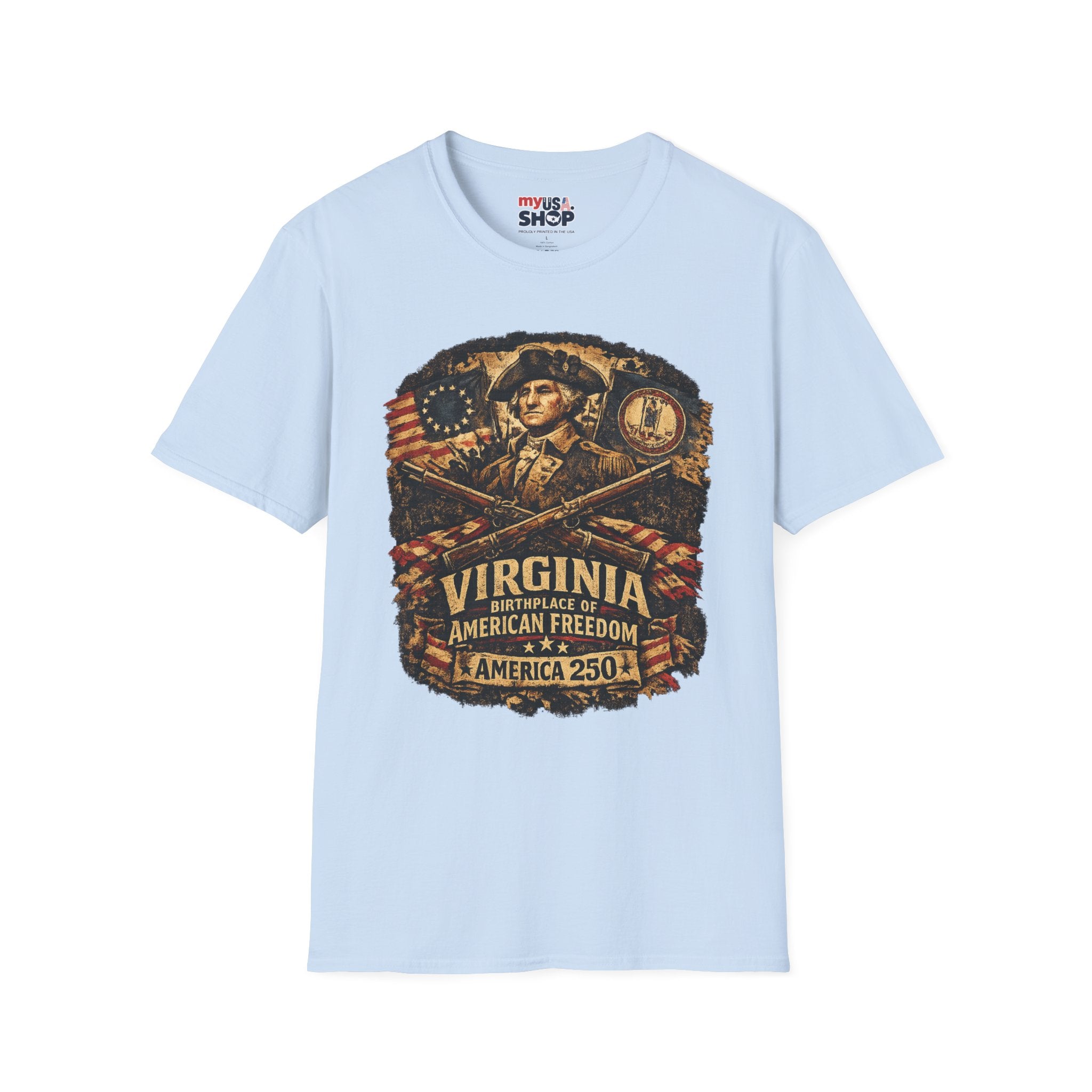 America 250 Virginia- American Freedom Tee Design