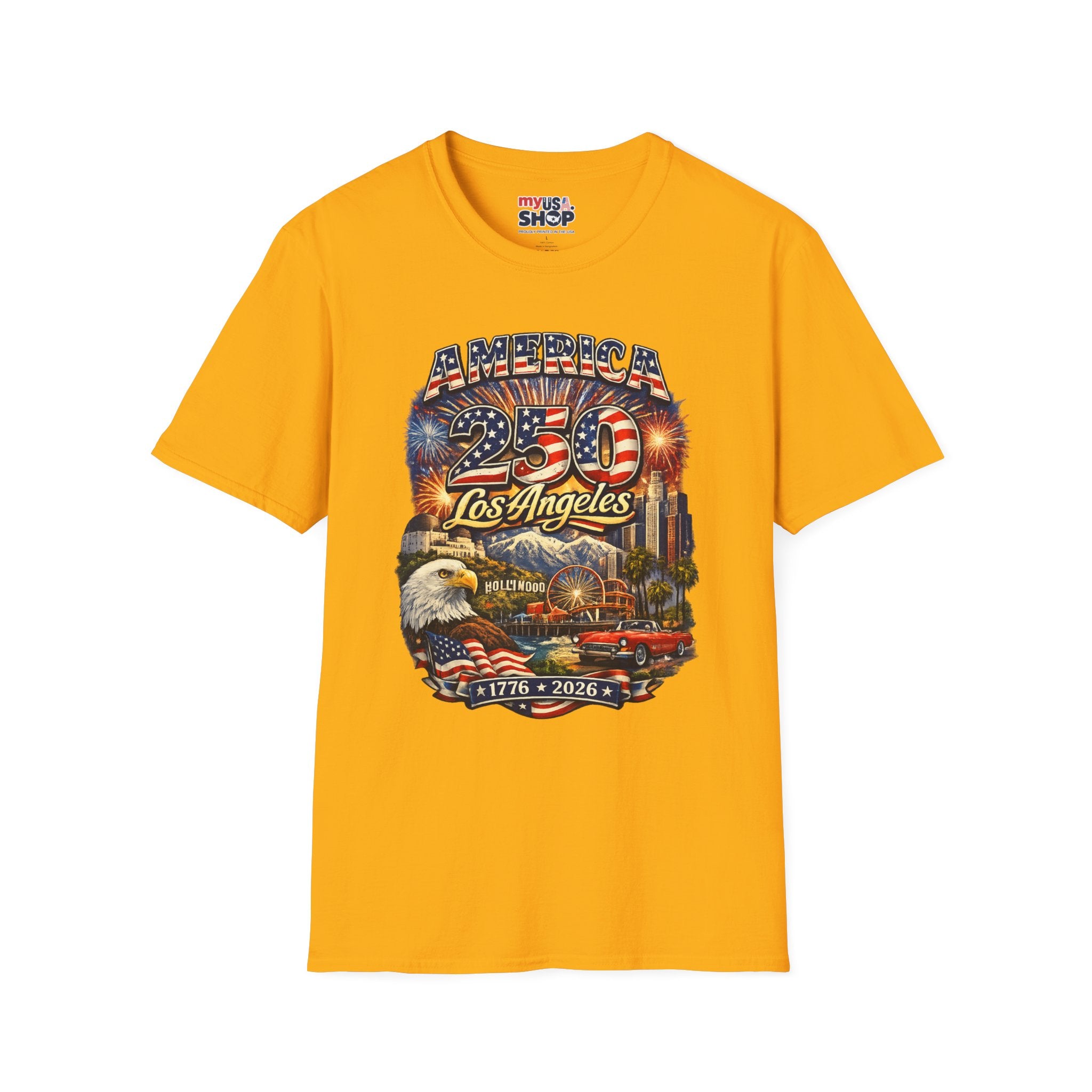 America 250 Los Angeles Hollywood Santa Monica Griffith Eagle 1776 2026 California Tee