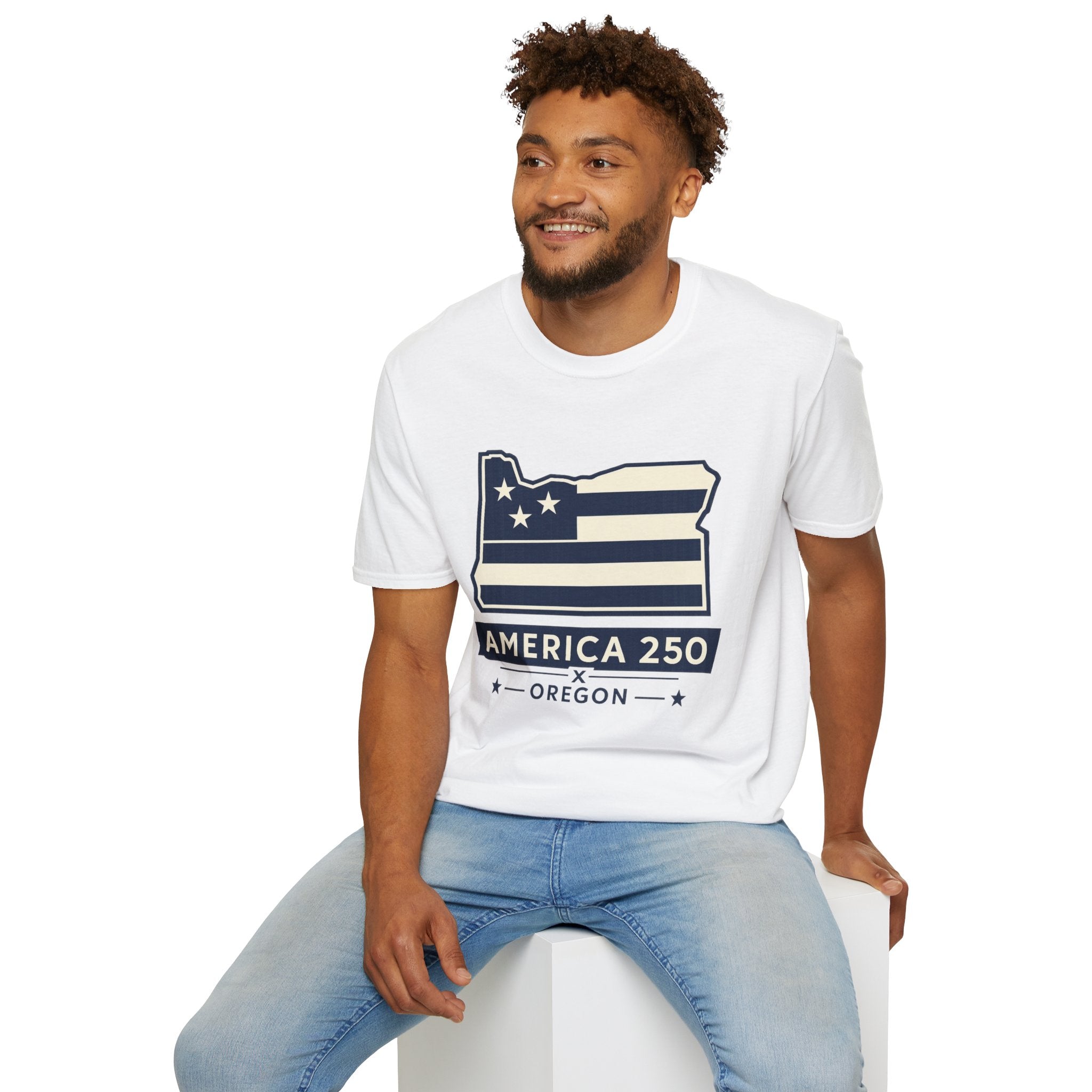 America 250 Oregon Shirt — Minimal Oregon State Flag Graphic Tee