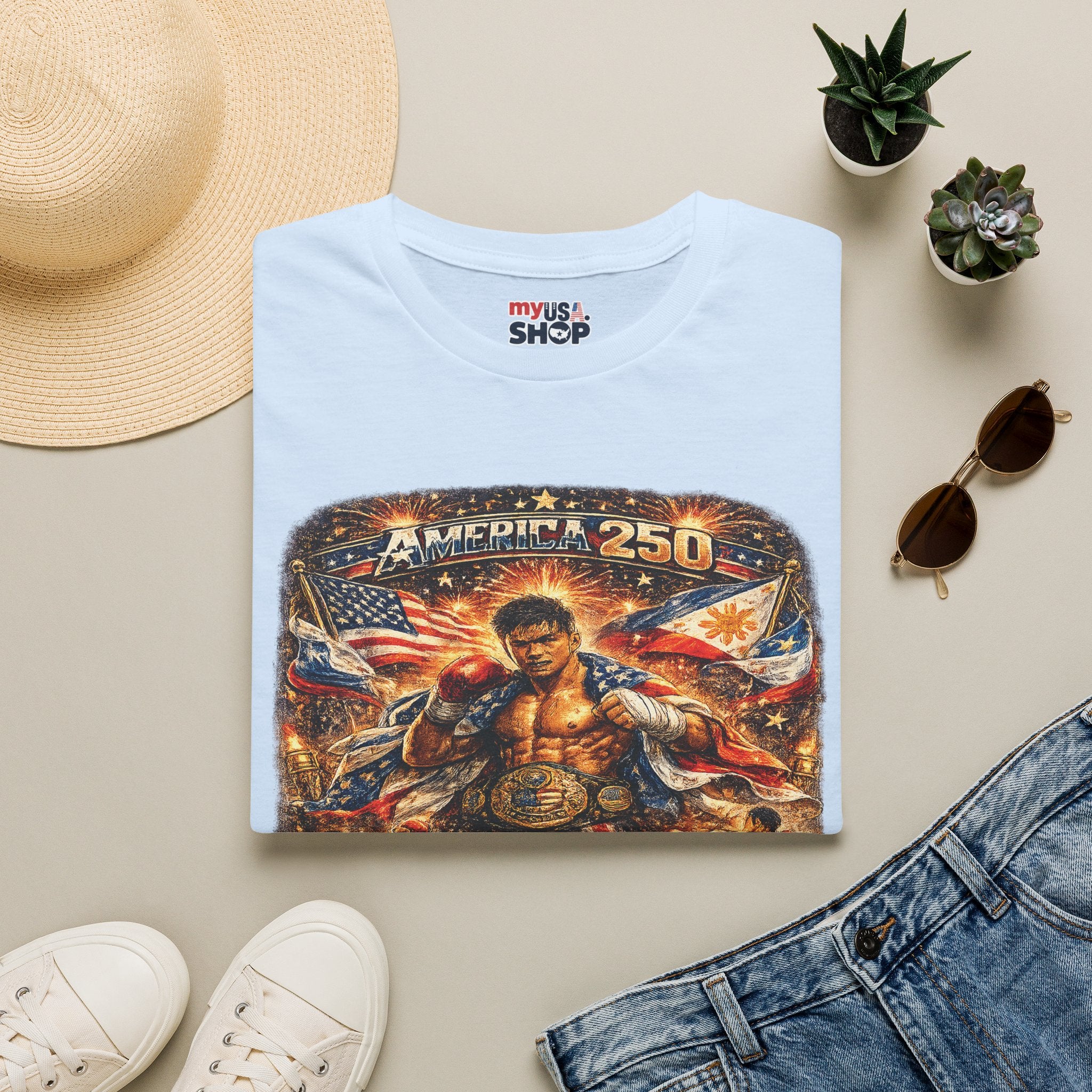 Filipino Pride 'Pinoy Heart' Graphic — America 250 Patriotic Design