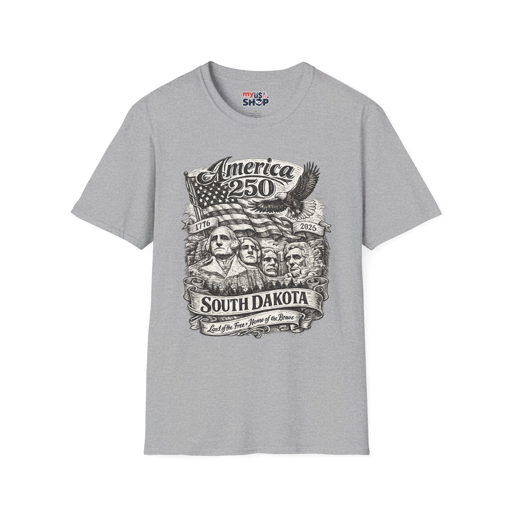 America 250 South Dakota T-Shirt — Mount Rushmore Patriotic Anniversary Graphic Tee