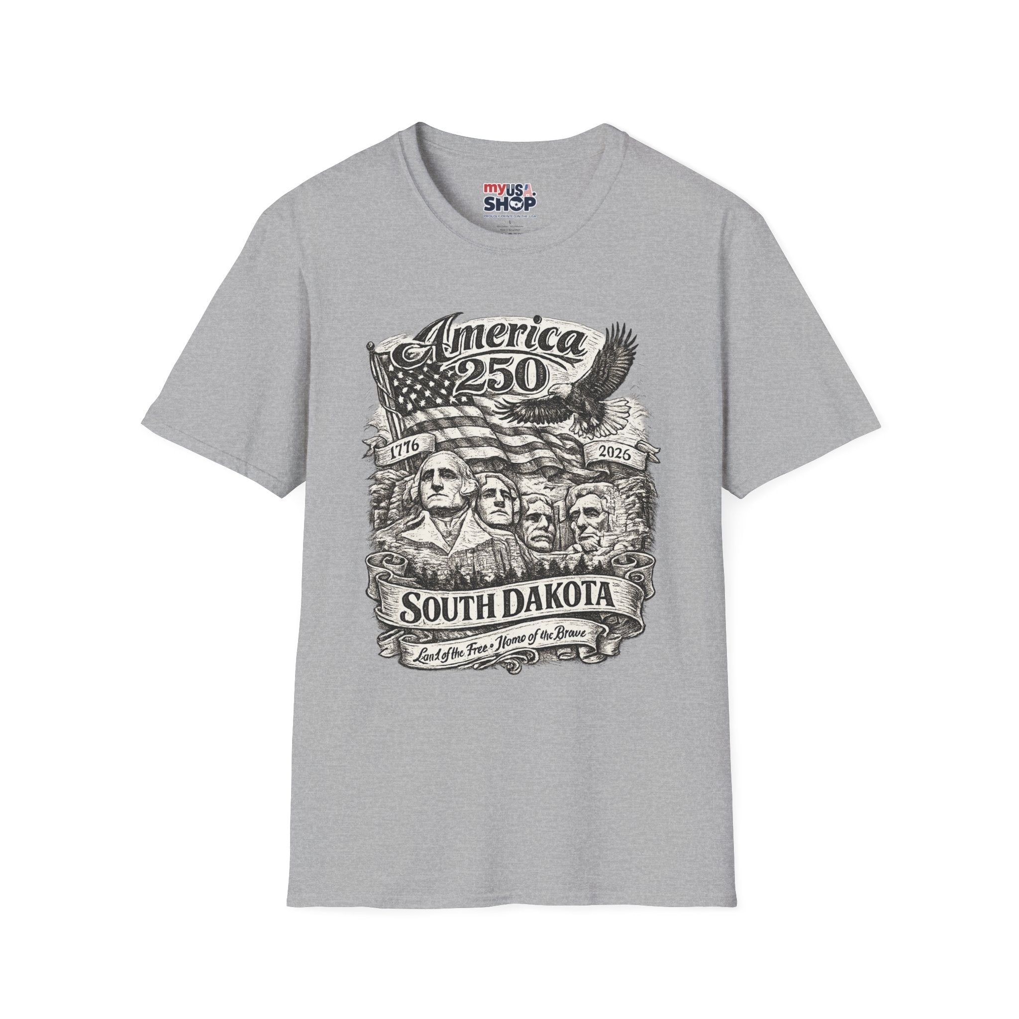 America 250 South Dakota T-Shirt — Mount Rushmore Patriotic Anniversary Graphic Tee
