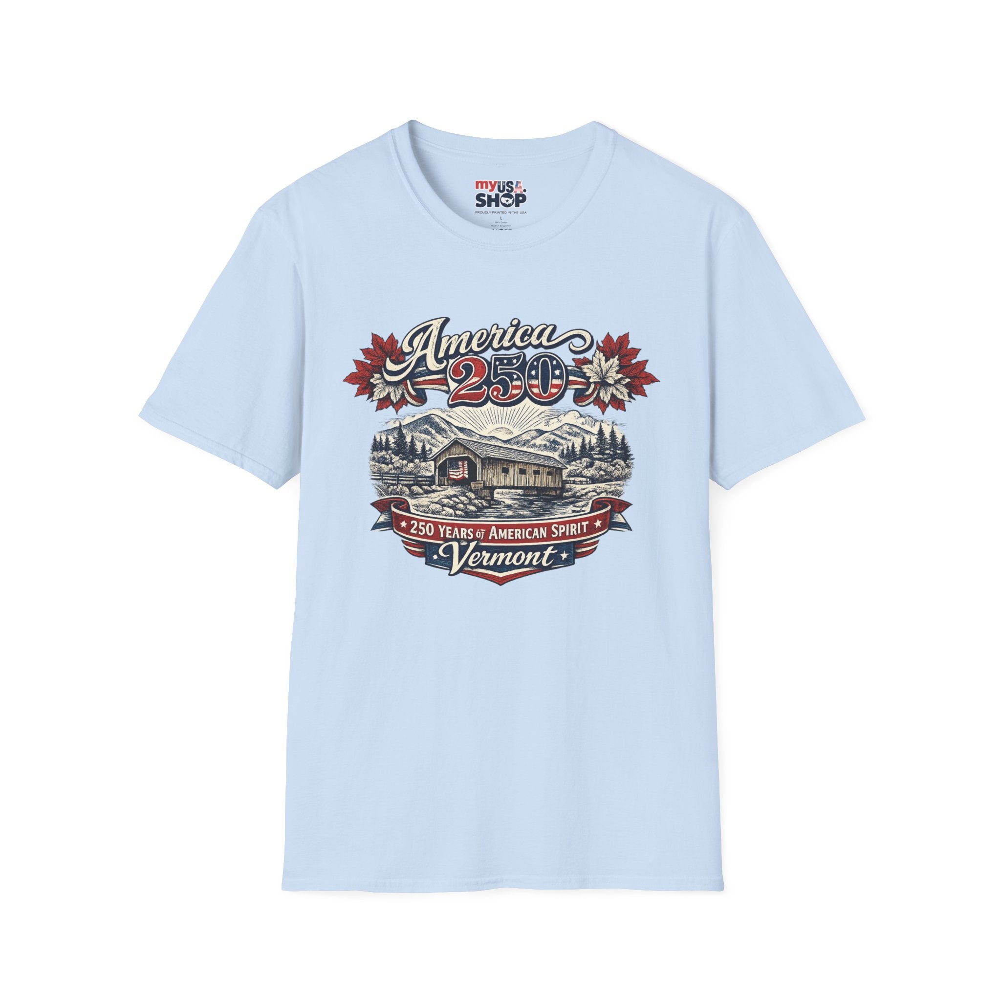 America 250 – Vermont 250 Years of American Spirit Vintage Tee Design