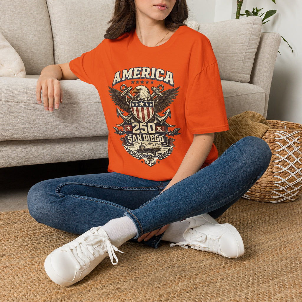 America 250 San Diego California Emblem Tee
