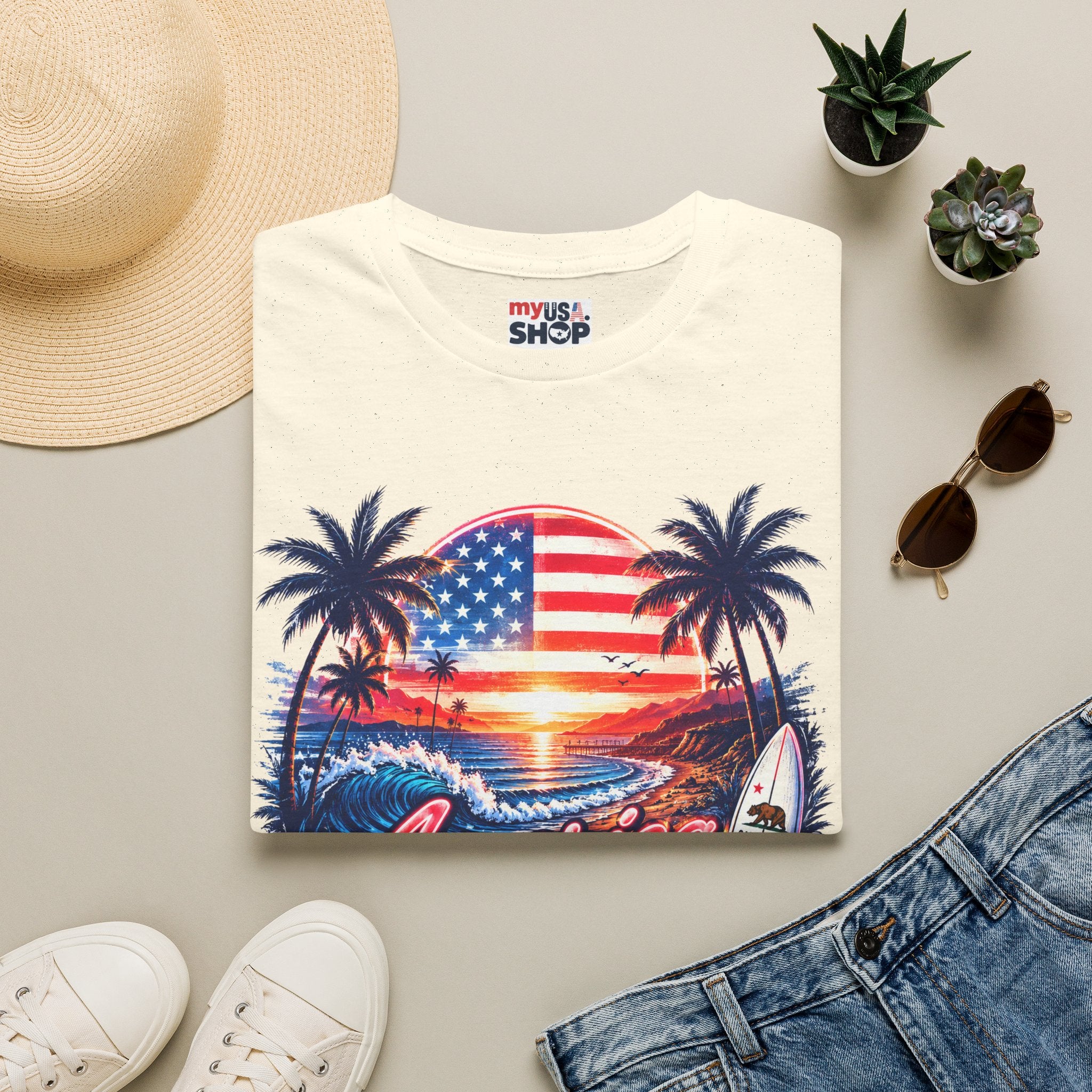 American 250 Sunset Surf T-Shirt
