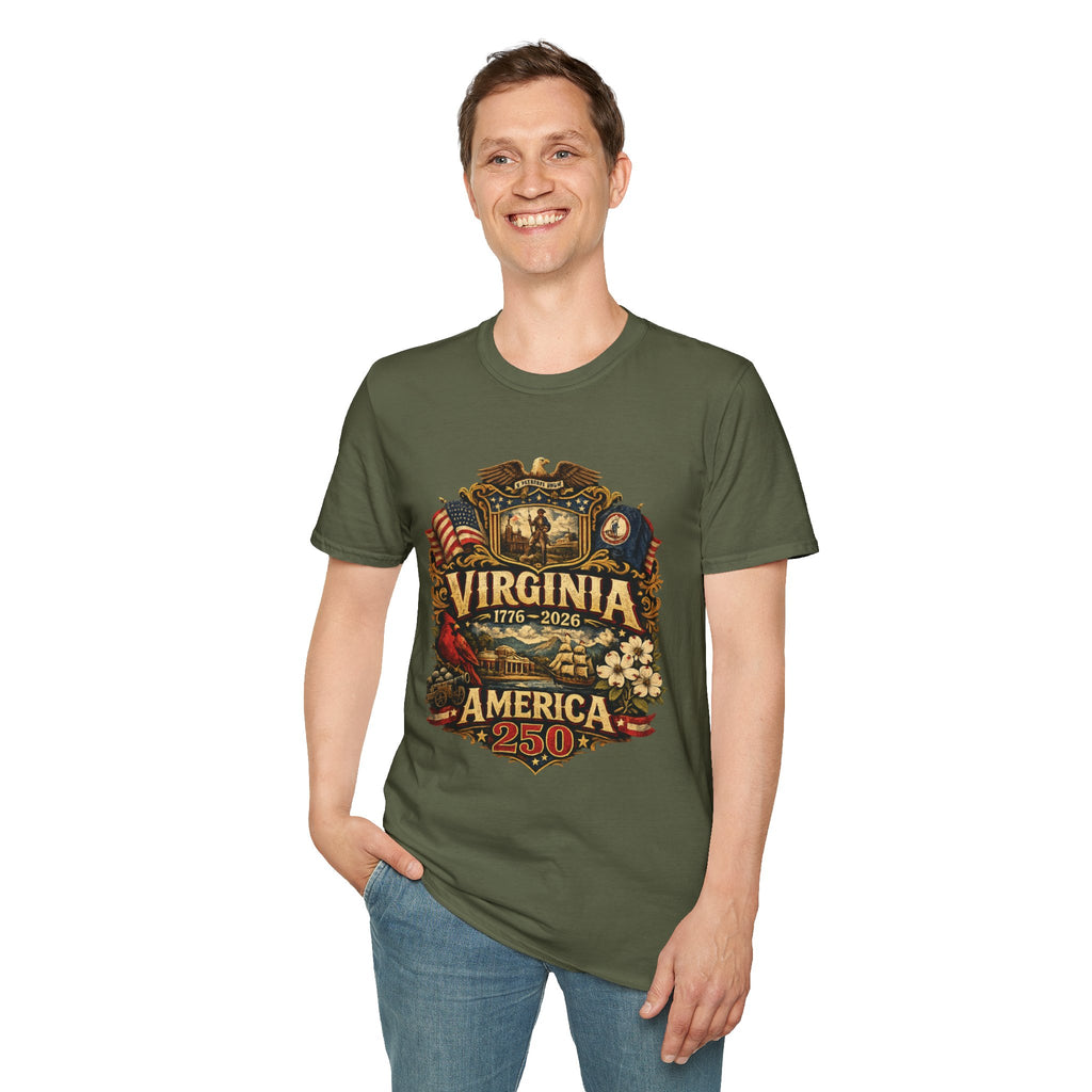 America 250 Co Virginia 250th Anniversary T-Shirt - Commemorative State Pride Tee