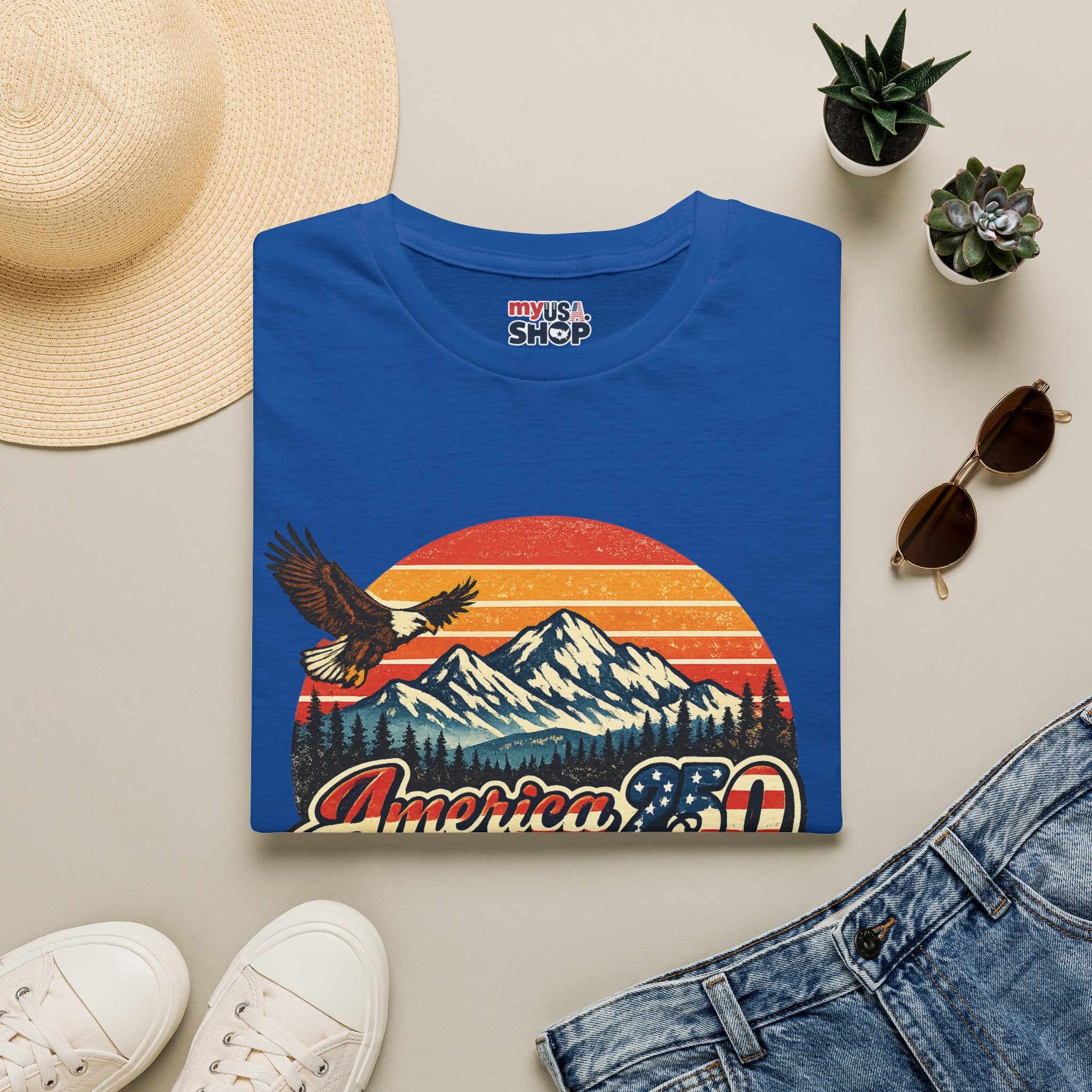 America 250 x Montana Vintage Eagle — America 80s Retro Mountain