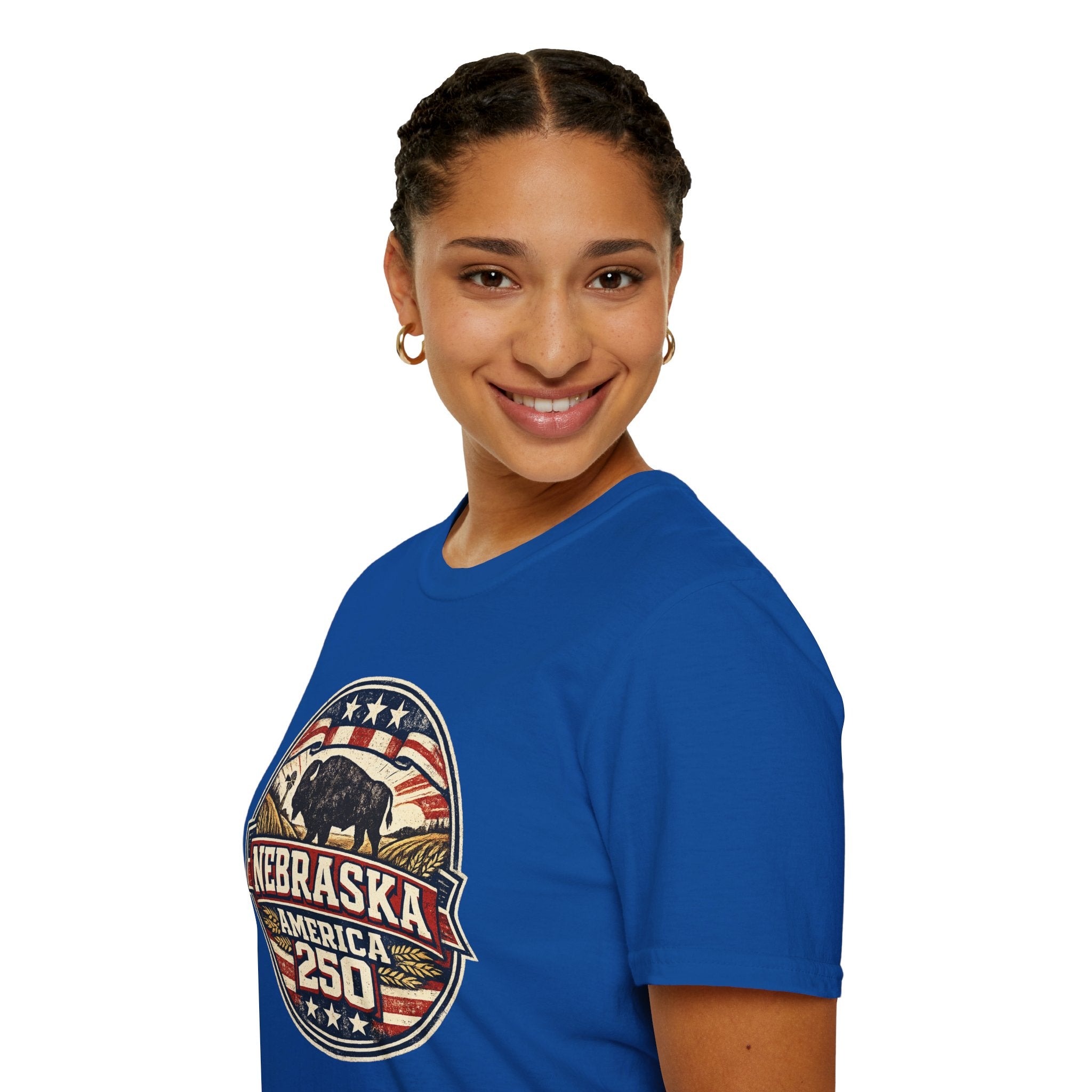 Nebraska Buffalo Retro T-Shirt — America 250 Vintage State Pride Tee