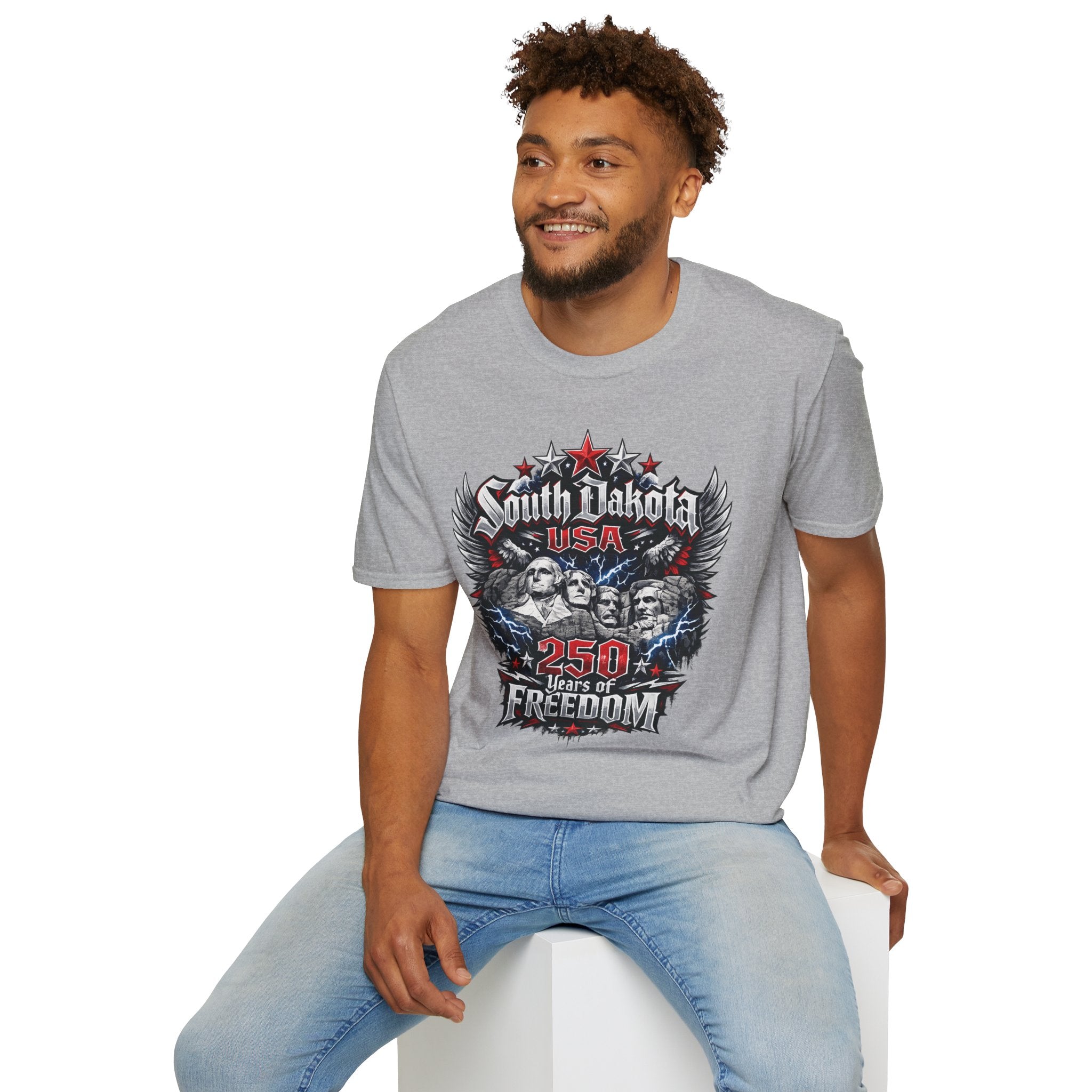 America 250 South Dakota Shirt — Freedom Anniversary Patriotic Graphic Tee