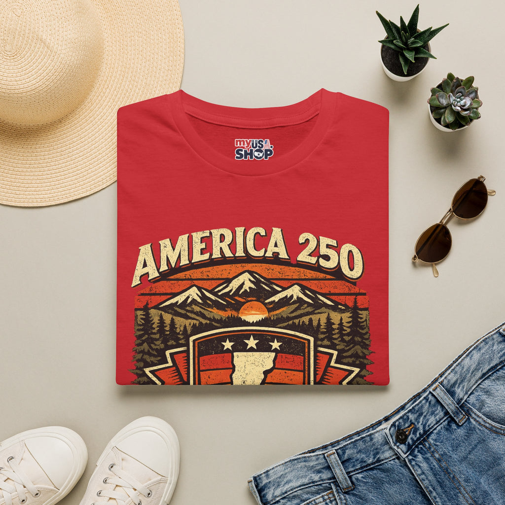 America 250 – 250 Years of American Freedom Vermont Vintage Tee Design