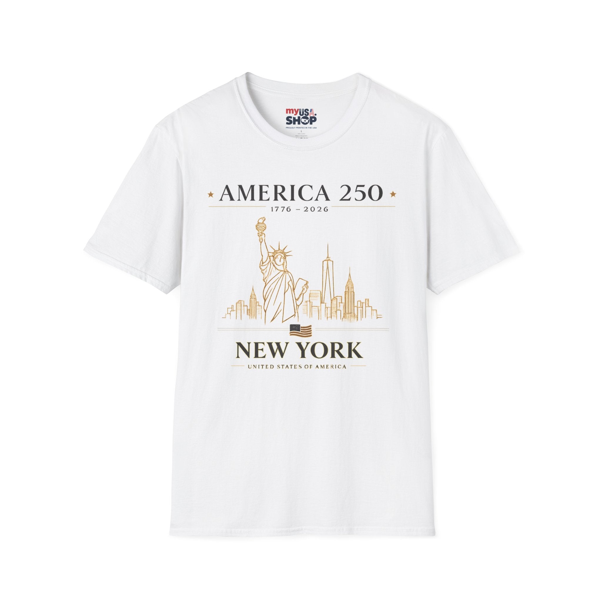 America 250 — USA Commemorative Tee (New York Statue of Liberty Design)