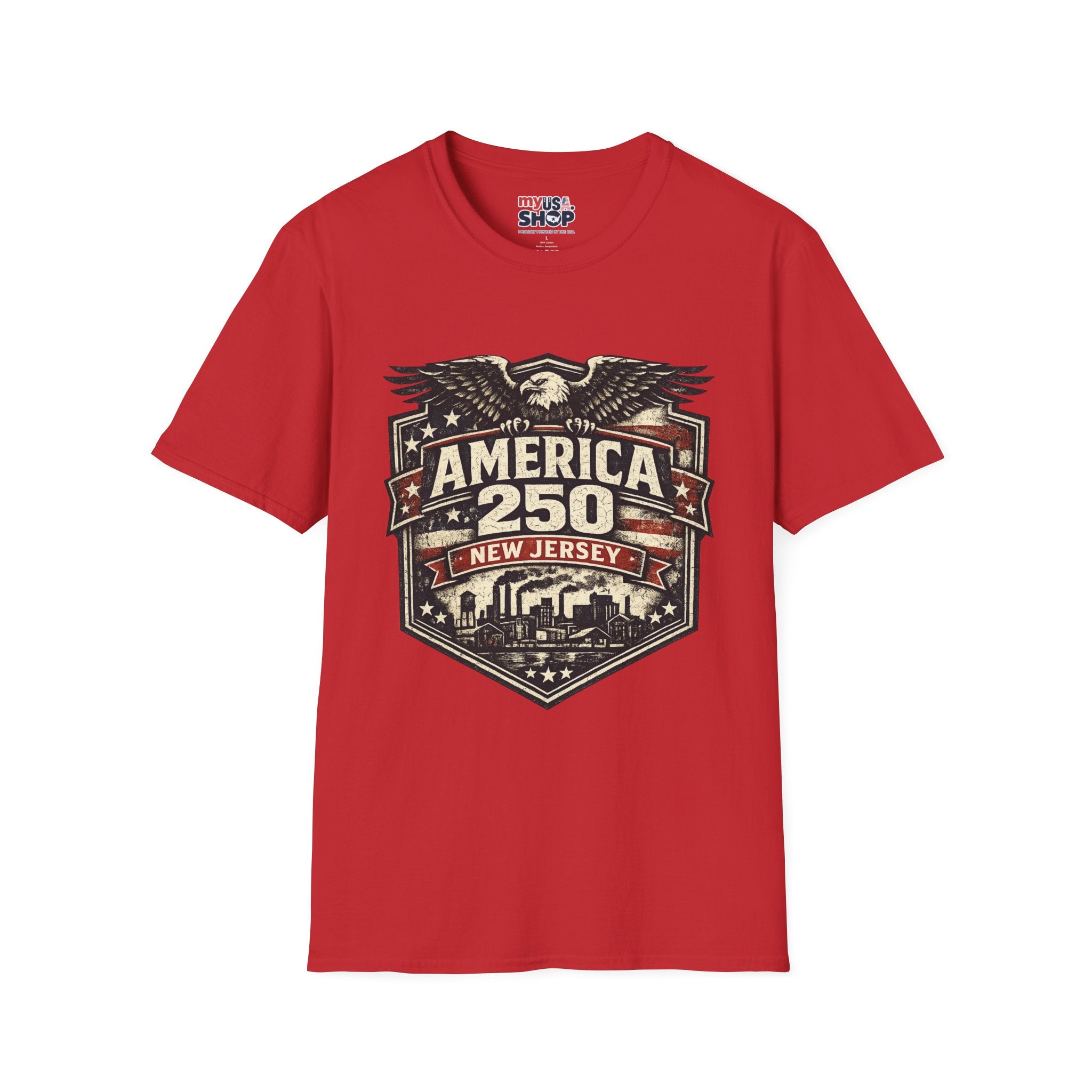 America 250 New Jersey — Vintage Eagle Patriotic