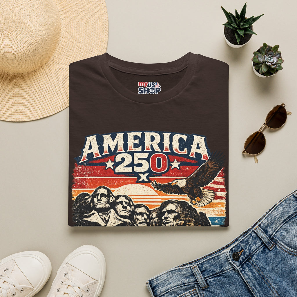 America 250 South Dakota T-Shirt — Vintage Eagle Patriotic USA Graphic Tee