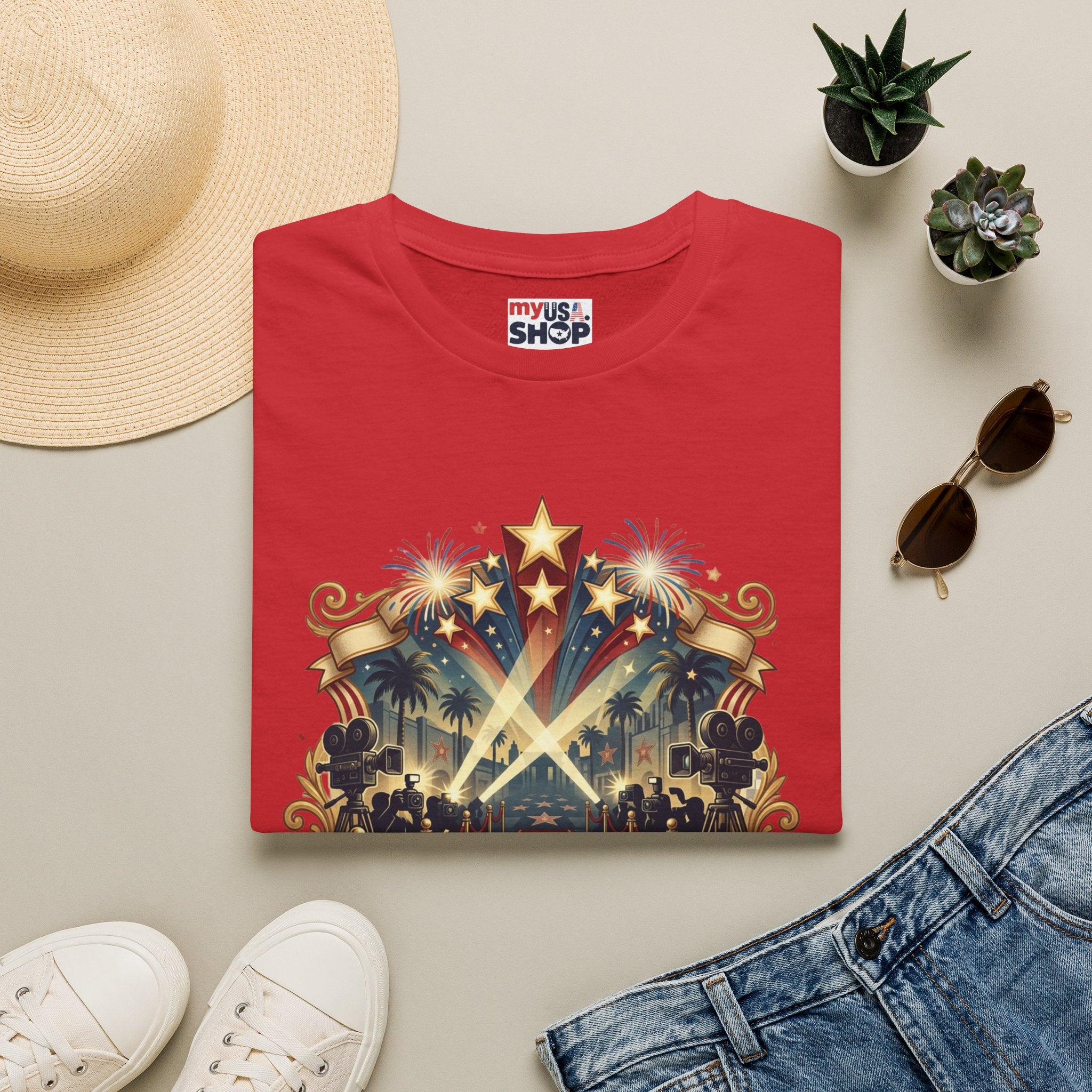 Stars of Freedom T‑Shirt — America 250 Patriotic Celebration Tee Pop Culture