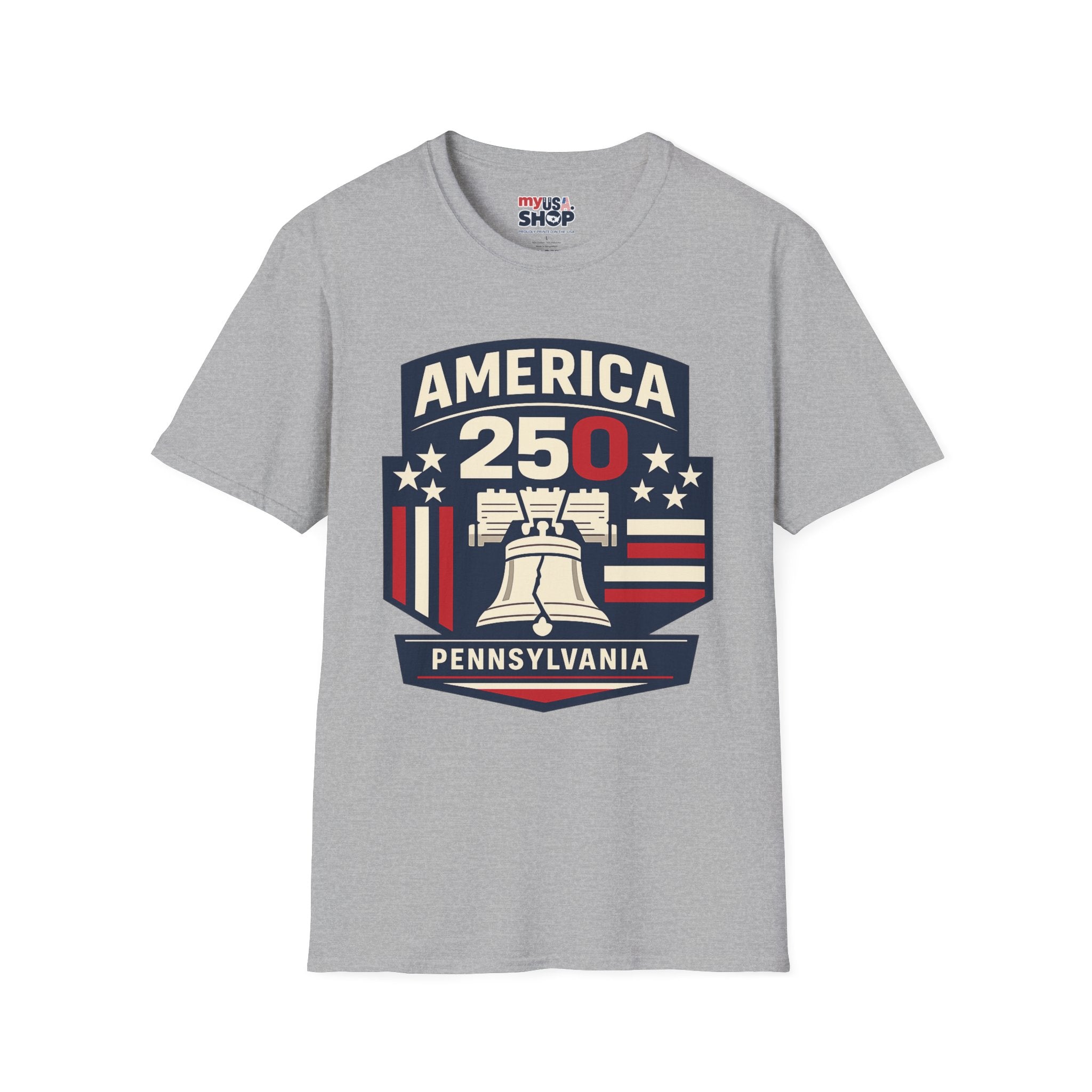 Pennsylvania America 250 Shirt — Modern Minimal Patriotic Badge Tee