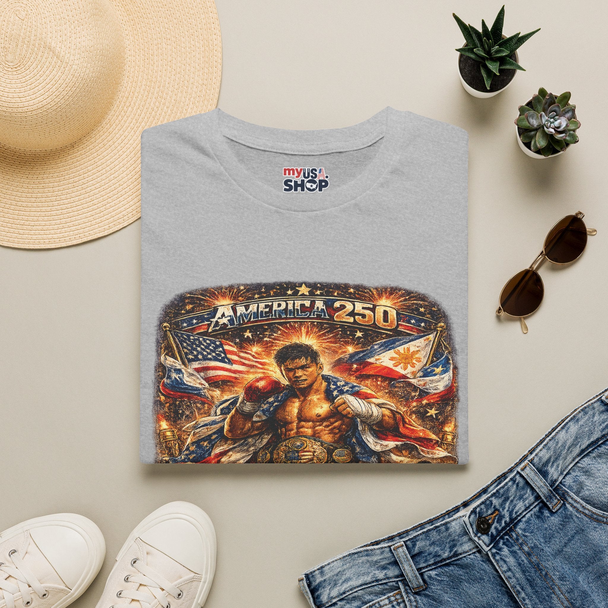 Filipino Pride 'Pinoy Heart' Graphic — America 250 Patriotic Design