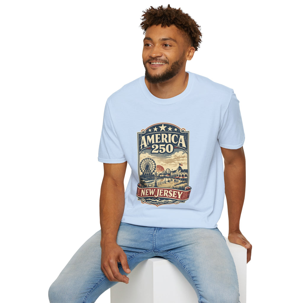 America 250 New Jersey Vintage Patriotic Graphic