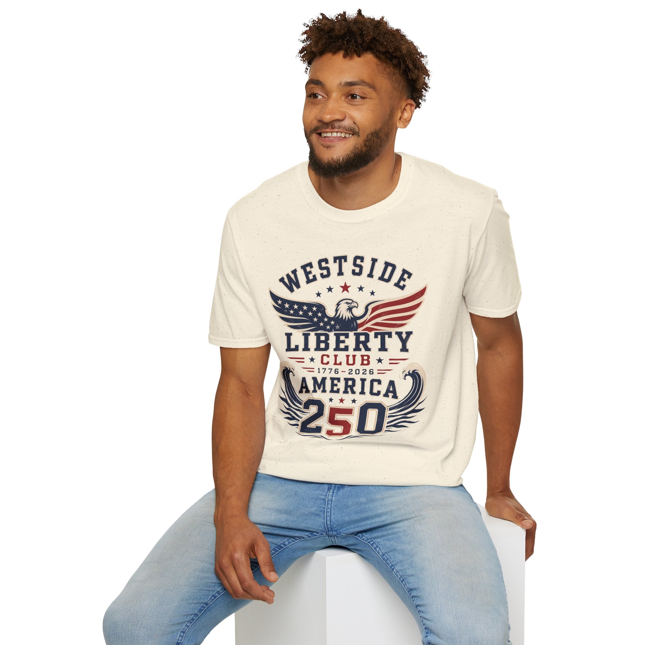 Westside Liberty Club T-Shirt — Patriotic Eagle America 250 Graphic Tee