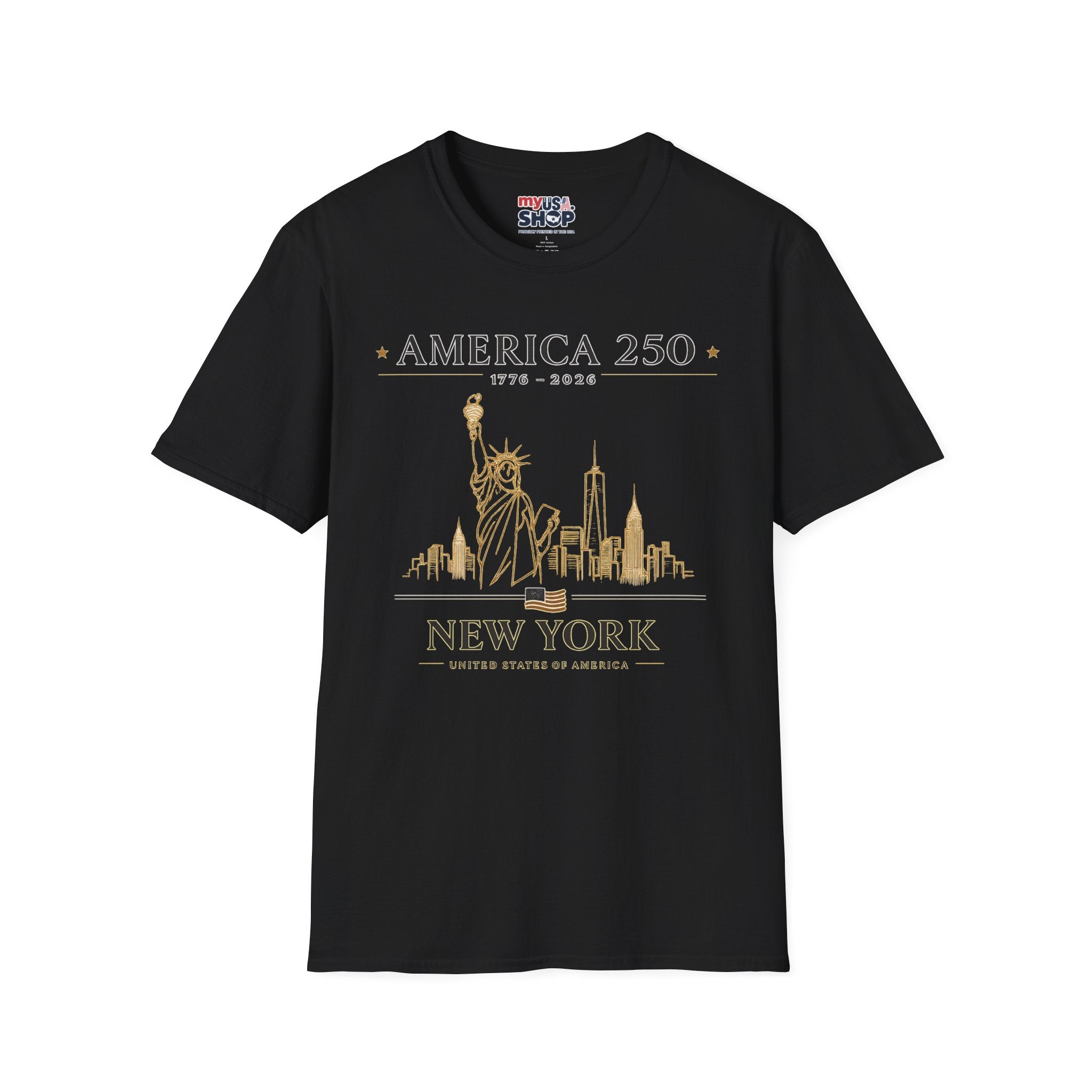 America 250 — USA Commemorative Tee (New York Statue of Liberty Design)