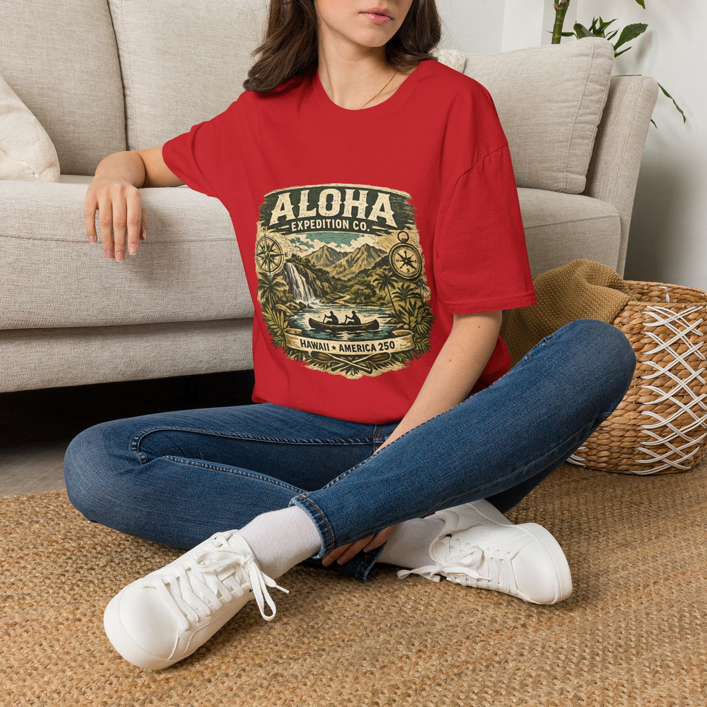 America 250 Hawaii Aloha Expedition T-Shirt — Vintage Hawaiian Adventure Tee