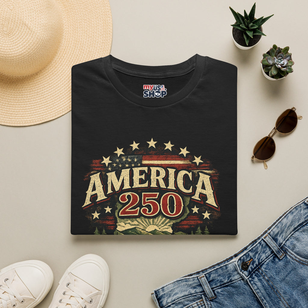 America 250 – Vermont “The Green Mountain State” Vintage Tee Design