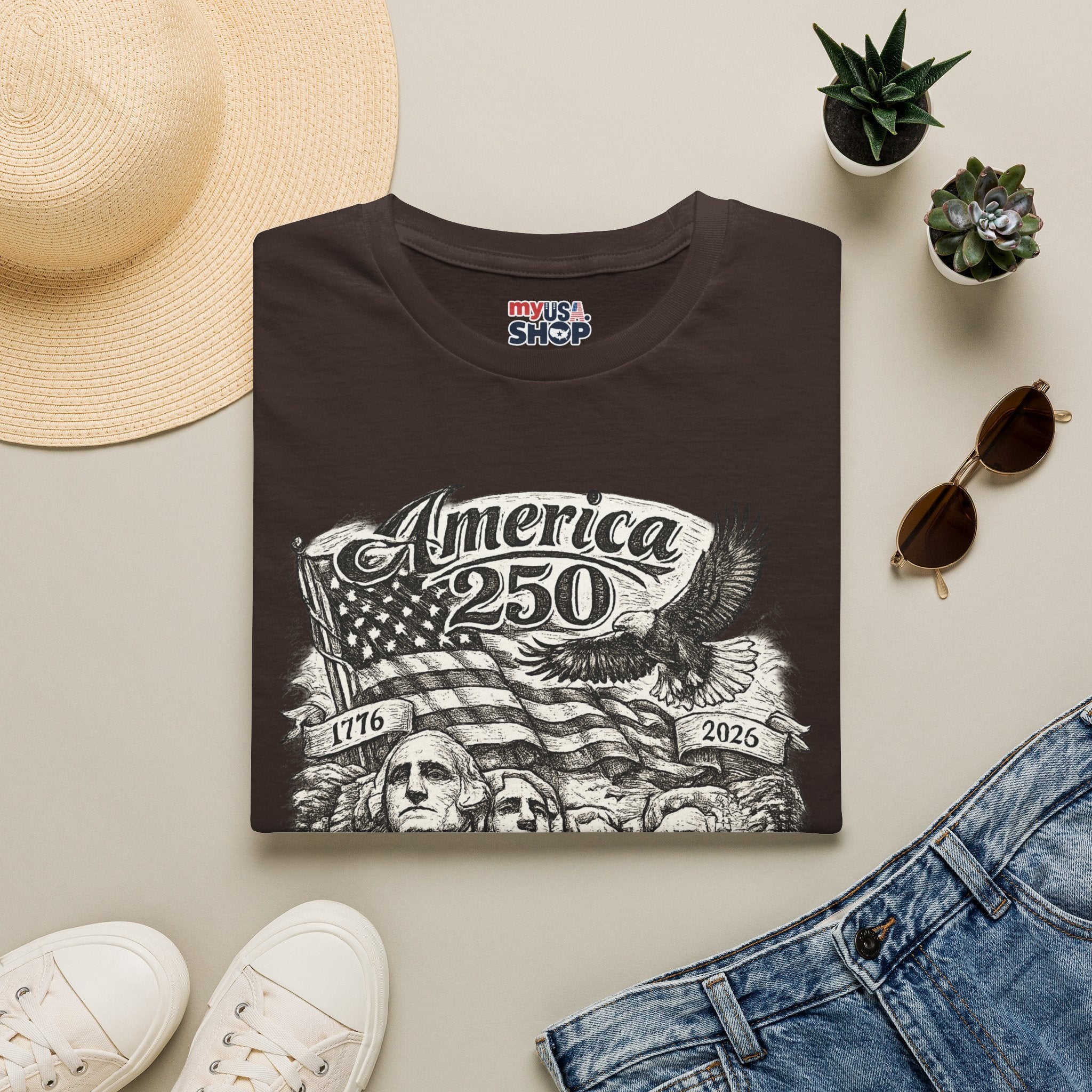 America 250 South Dakota T-Shirt — Mount Rushmore Patriotic Anniversary Graphic Tee