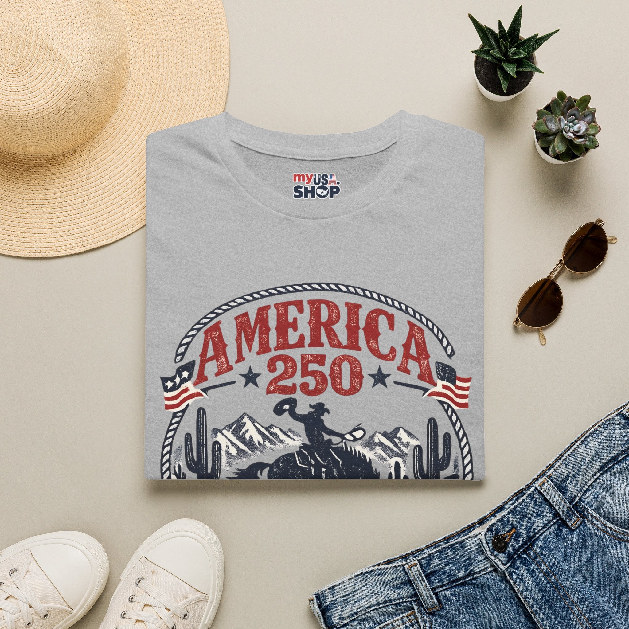 America 250 Utah State Shirt — Retro Rodeo Freedom Graphic Tee