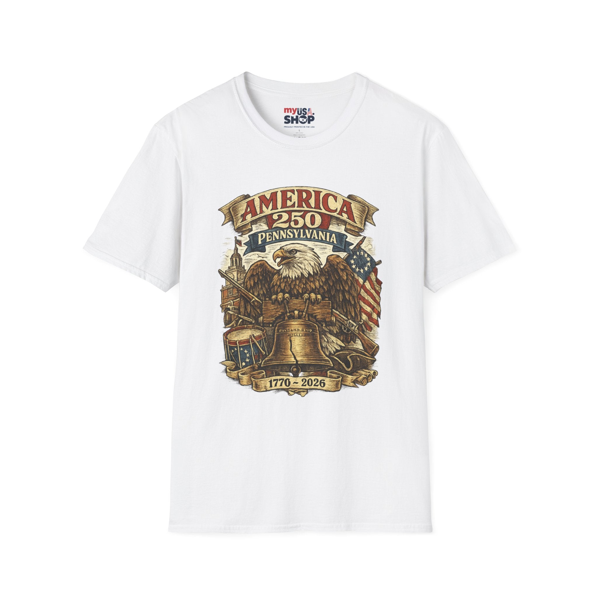 Pennsylvania America 250 Shirt — Colonial Eagle Heritage Graphic Tee