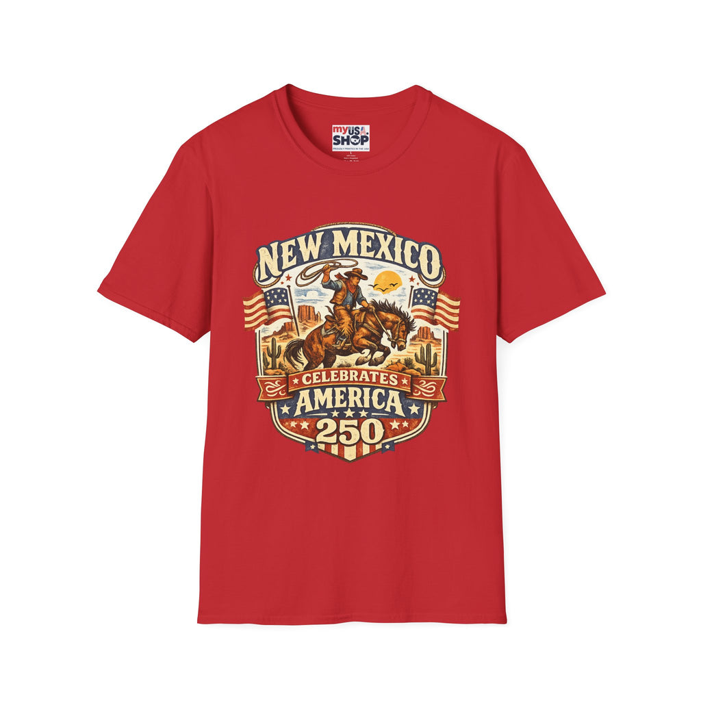 America 250 New Mexico Cowboy Rodeo T-Shirt — Vintage Western Tee