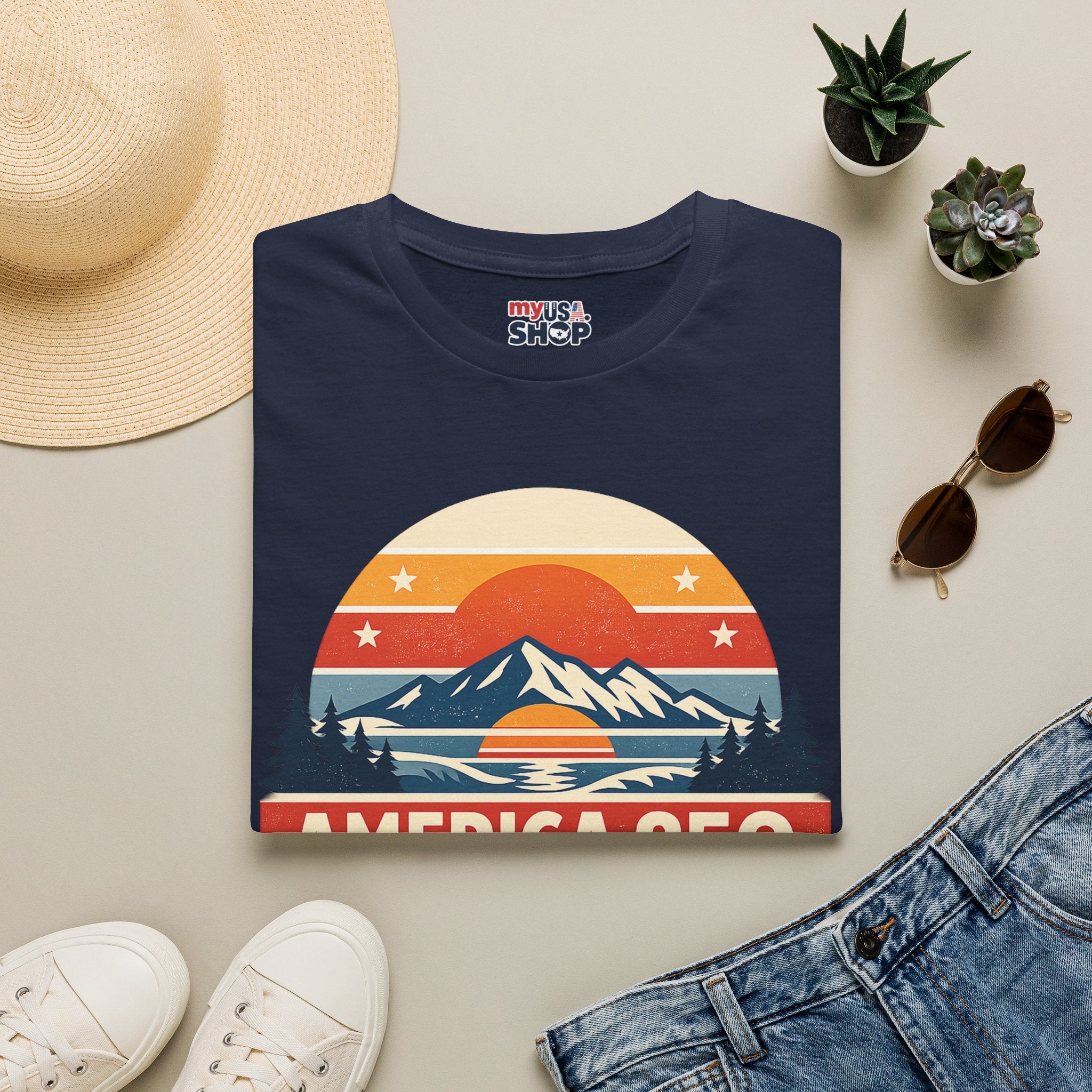 America 250 North Carolina - Mountain Sunset T-Shirt