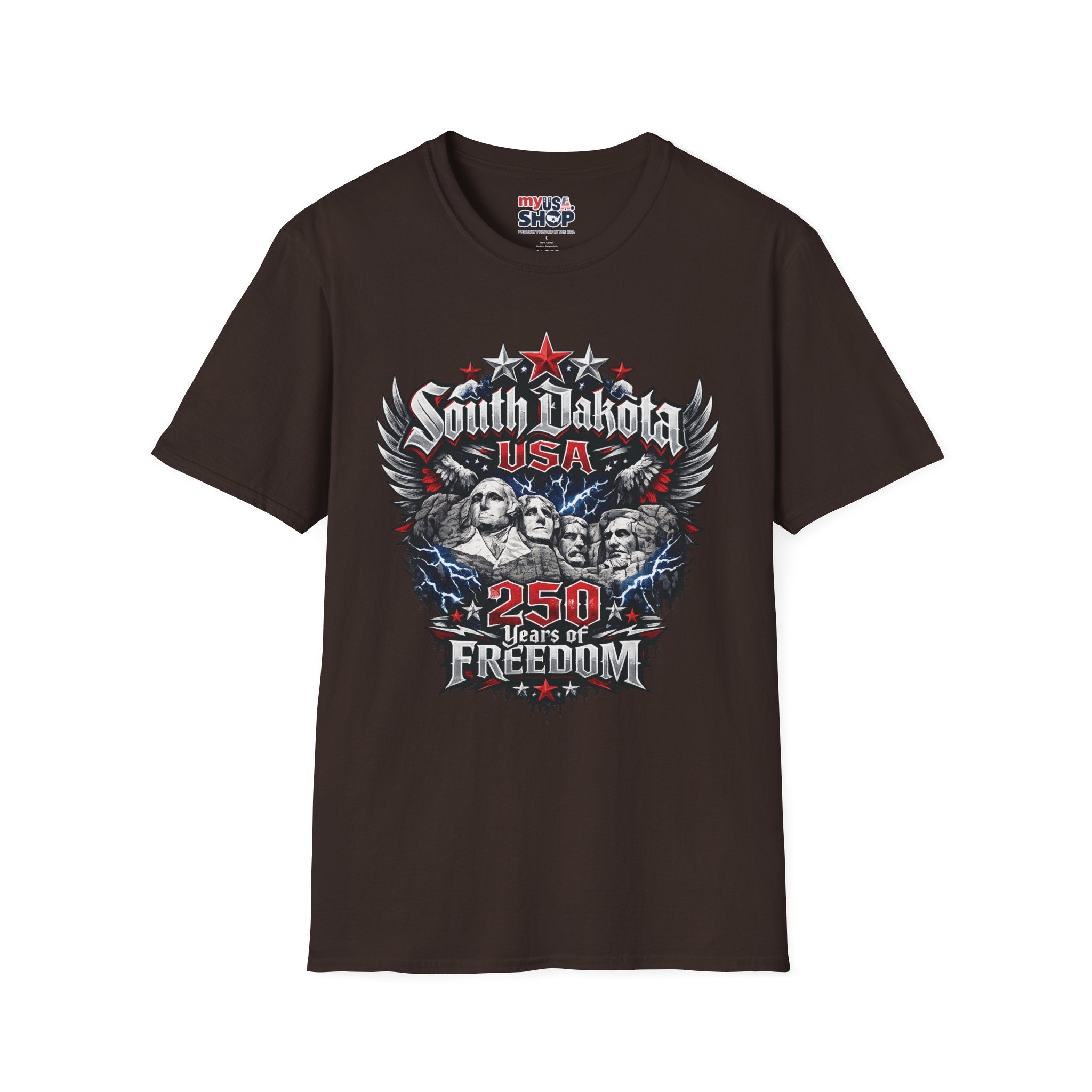 America 250 South Dakota Shirt — Freedom Anniversary Patriotic Graphic Tee