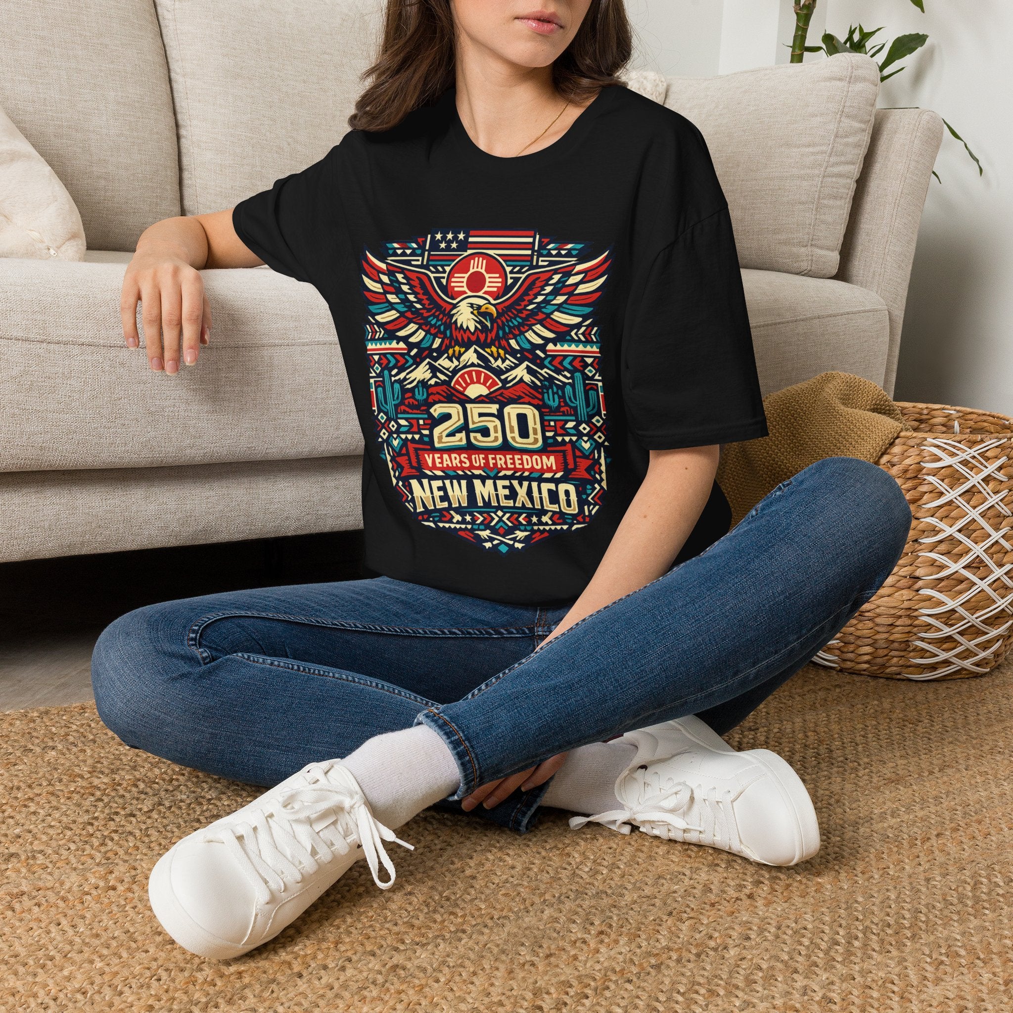 America 250 x New Mexico 250th Anniversary Eagle — State Pride Patriotic