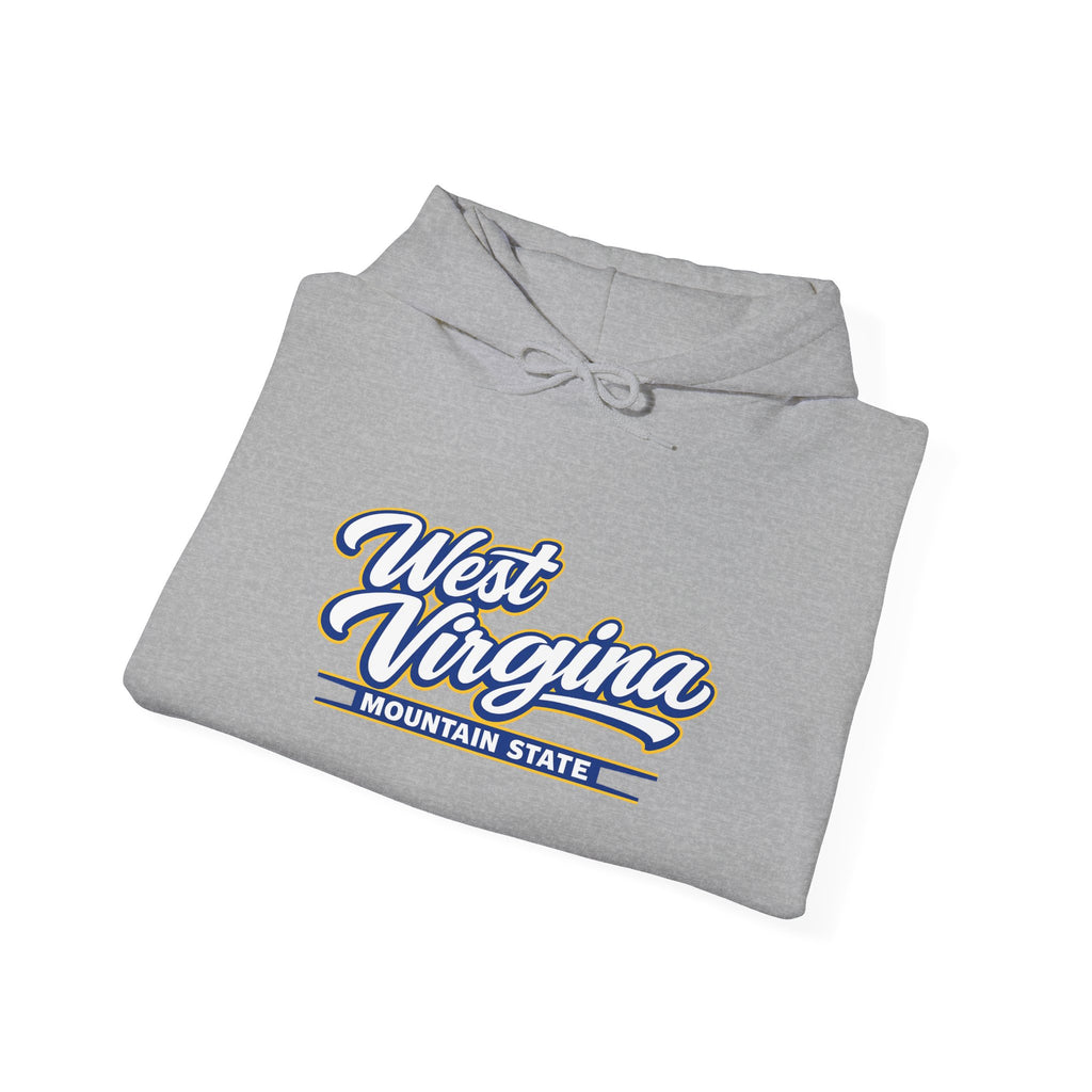 West Virginia Mountain State Heavy Blend Hooded Sweatshirt