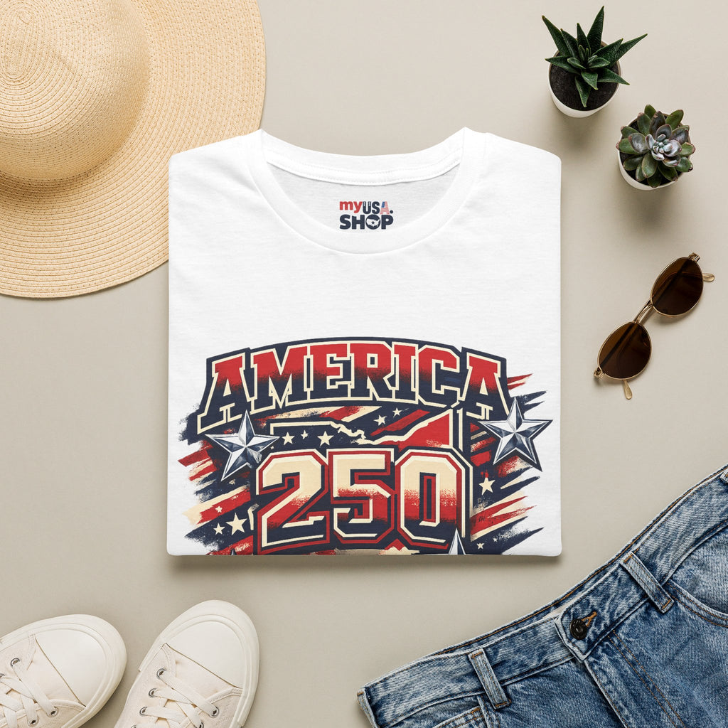 America 250 – Ohio Celebrating History Patriotic Vintage Tee Design