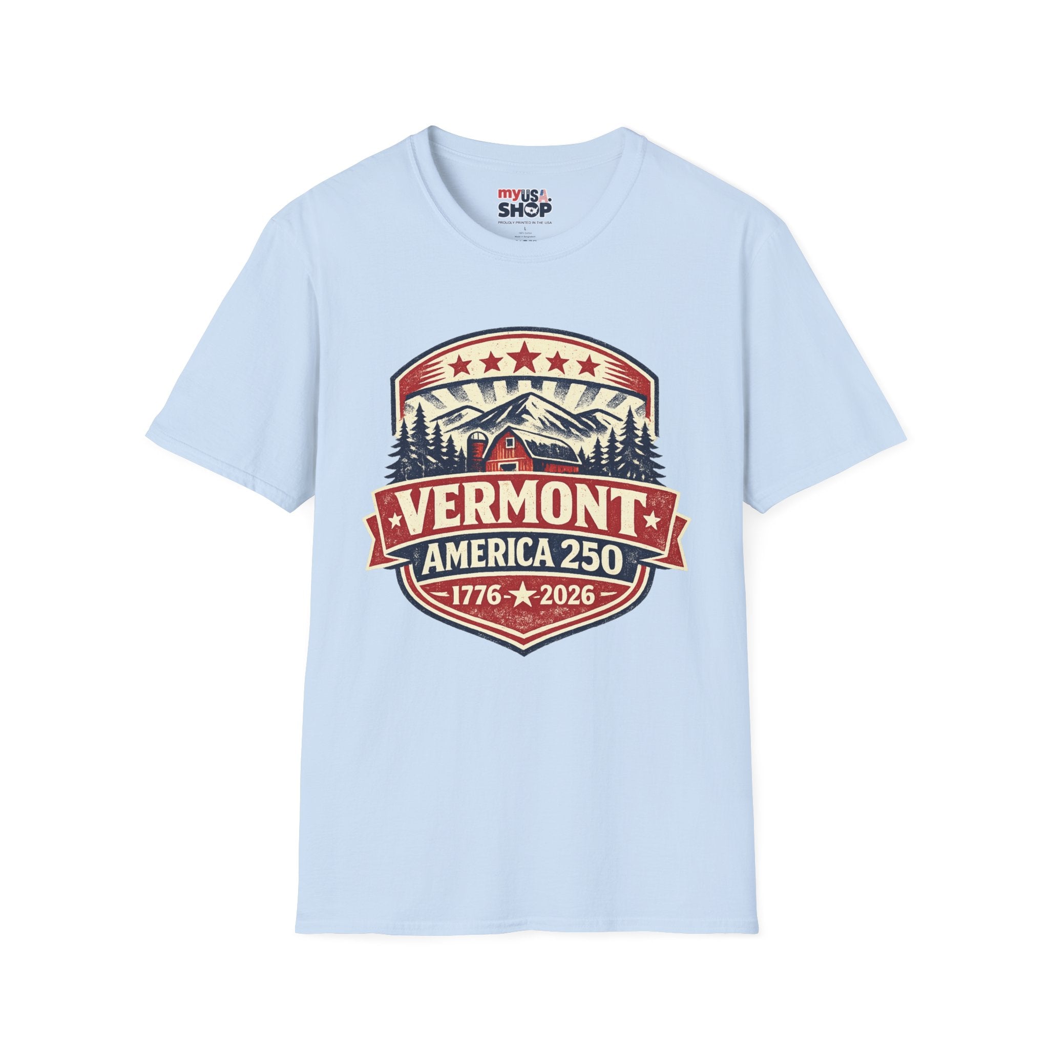 America 250 – Vermont 1776–2026 Mountain Heritage Vintage Tee Design