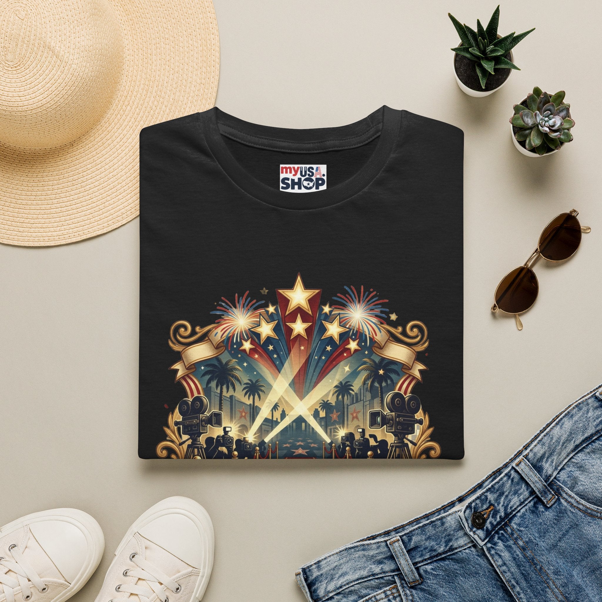 Stars of Freedom T‑Shirt — America 250 Patriotic Celebration Tee Pop Culture
