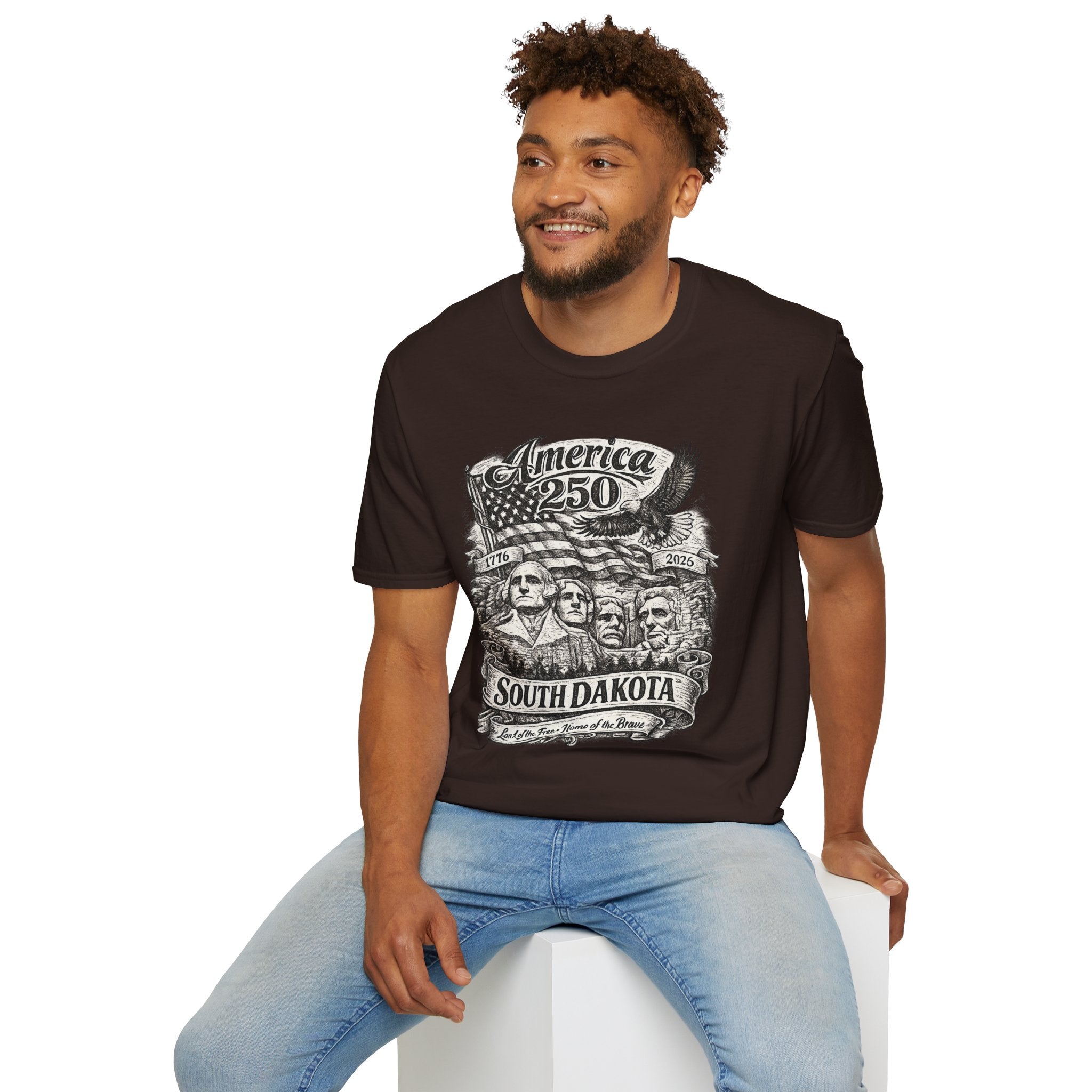 America 250 South Dakota T-Shirt — Mount Rushmore Patriotic Anniversary Graphic Tee