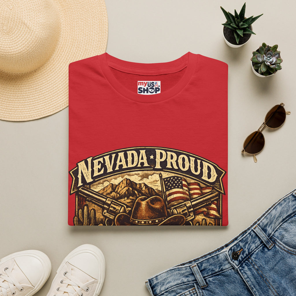 America 250 Nevada Proud T-Shirt — Vintage American Western Design