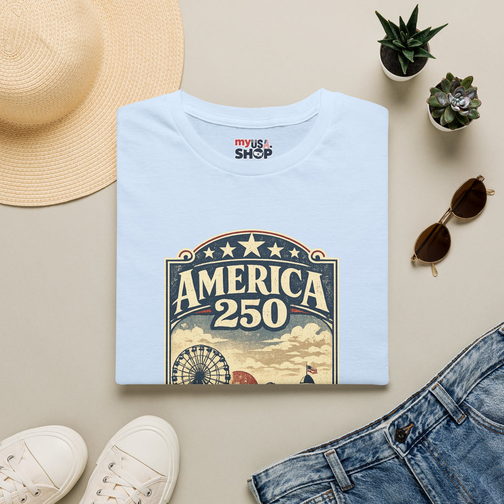 America 250 New Jersey Vintage Patriotic Graphic