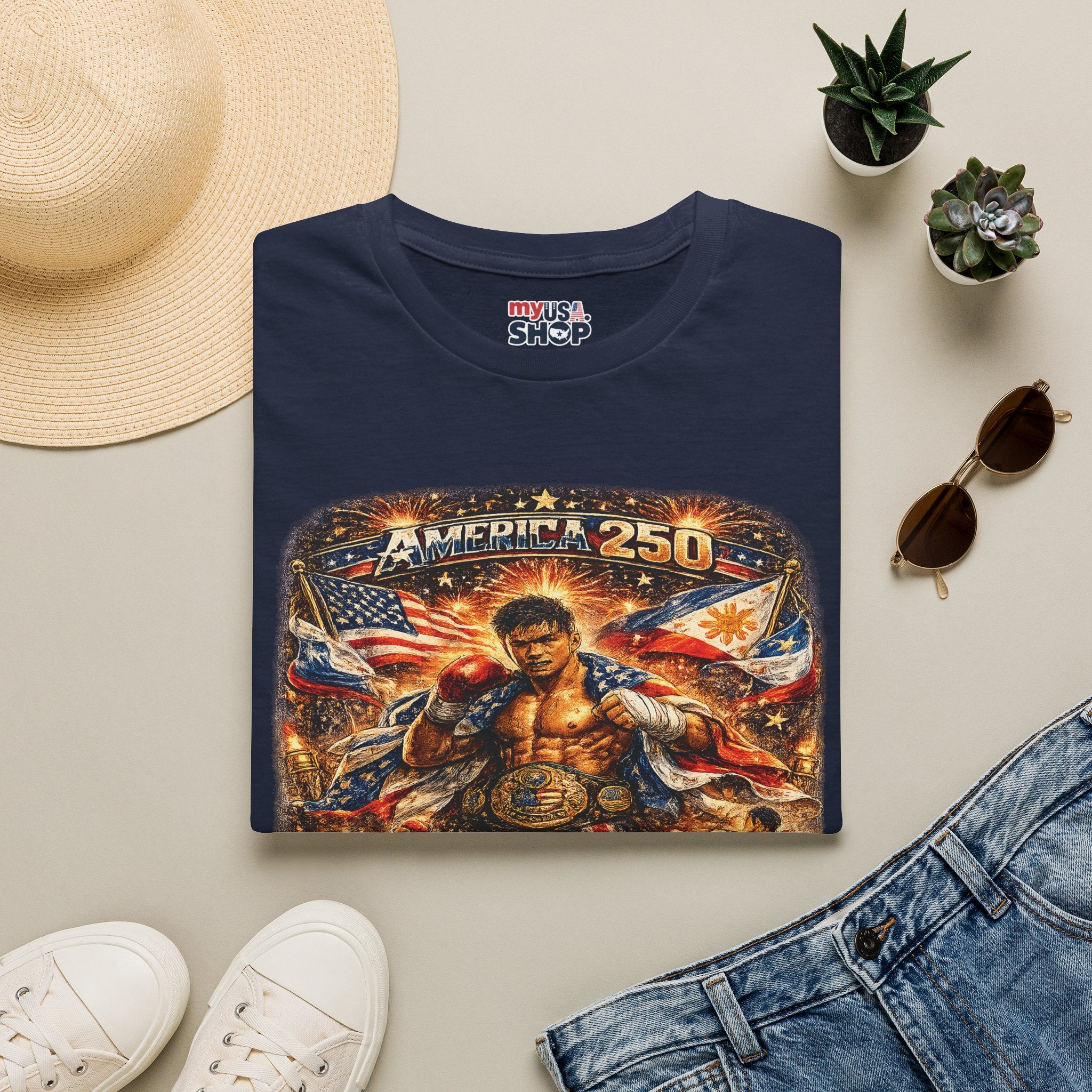 Filipino Pride 'Pinoy Heart' Graphic — America 250 Patriotic Design
